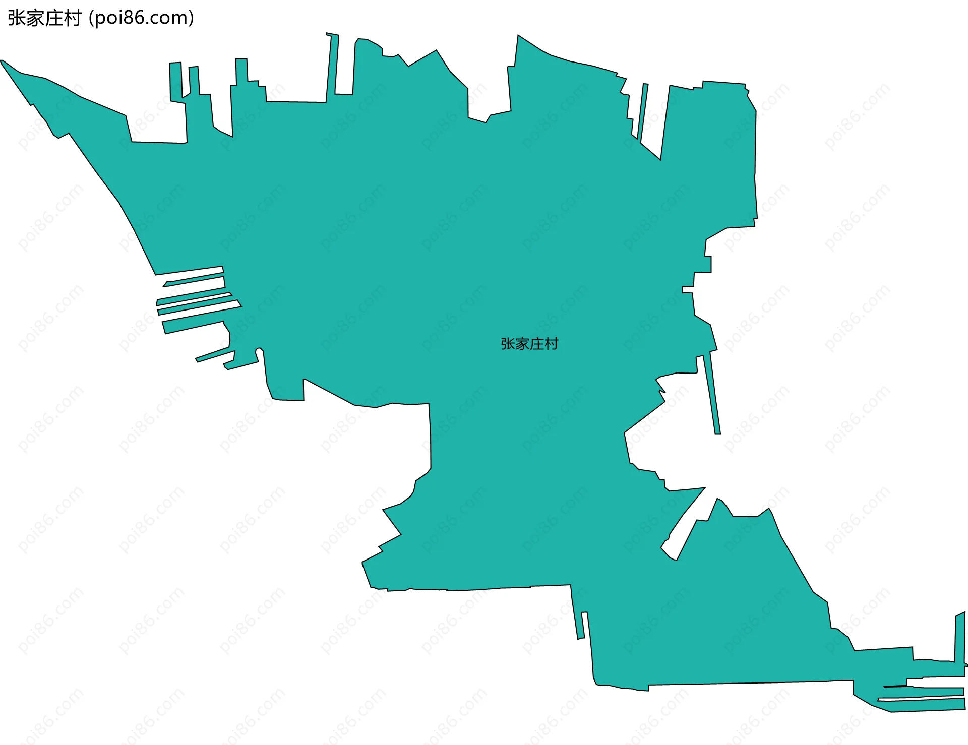 张家庄村边界地图
