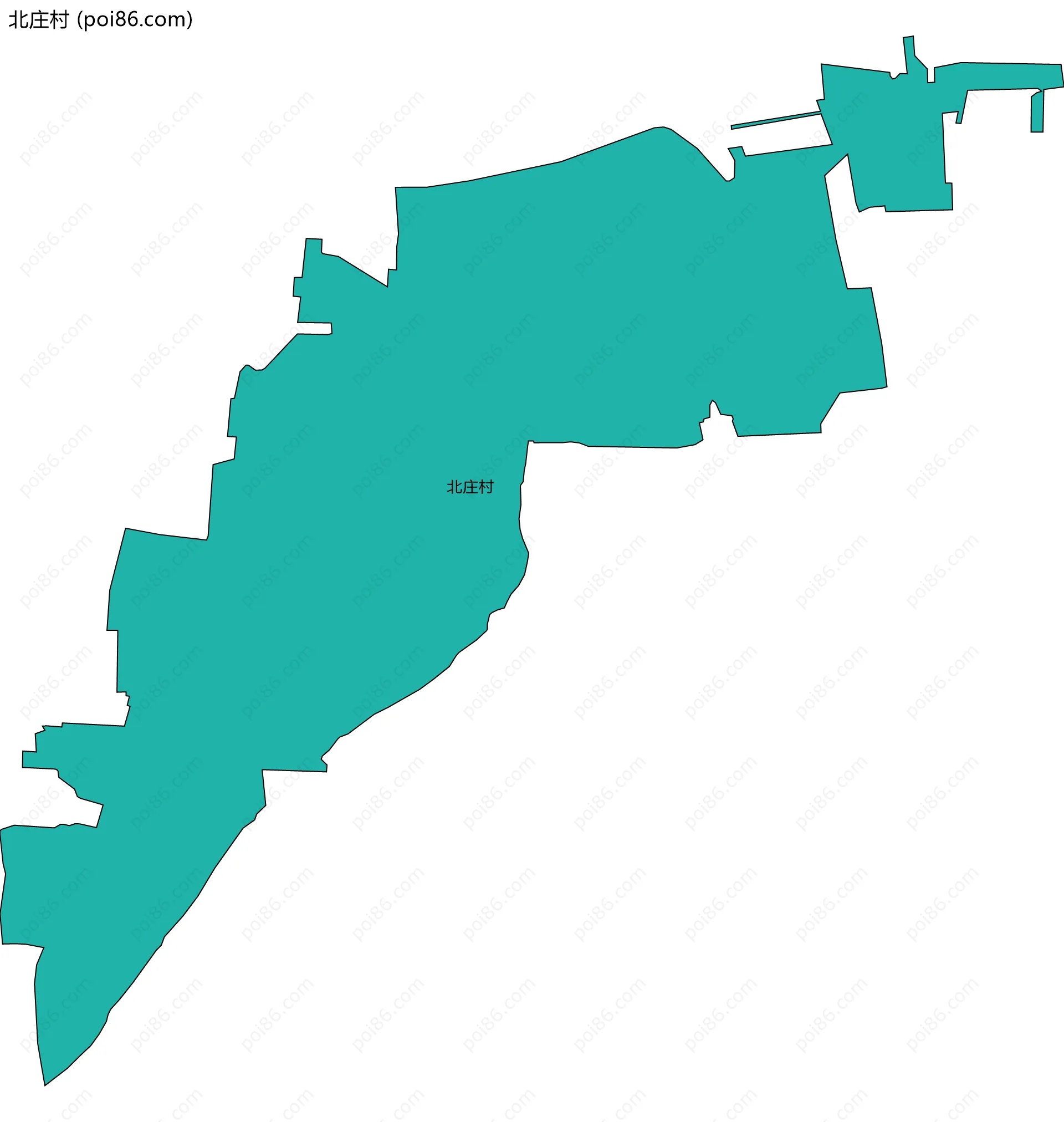 北庄村边界地图