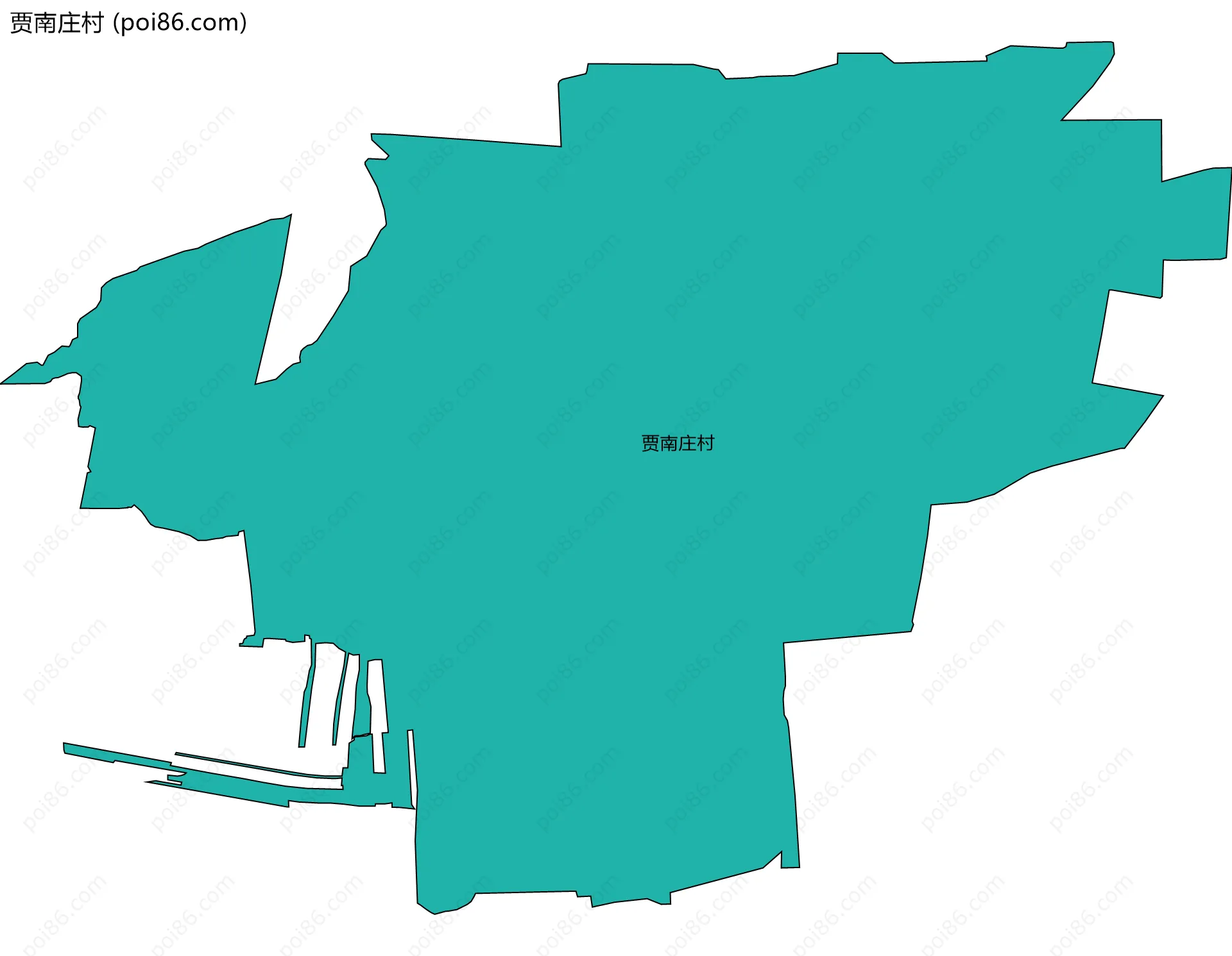 贾南庄村边界地图