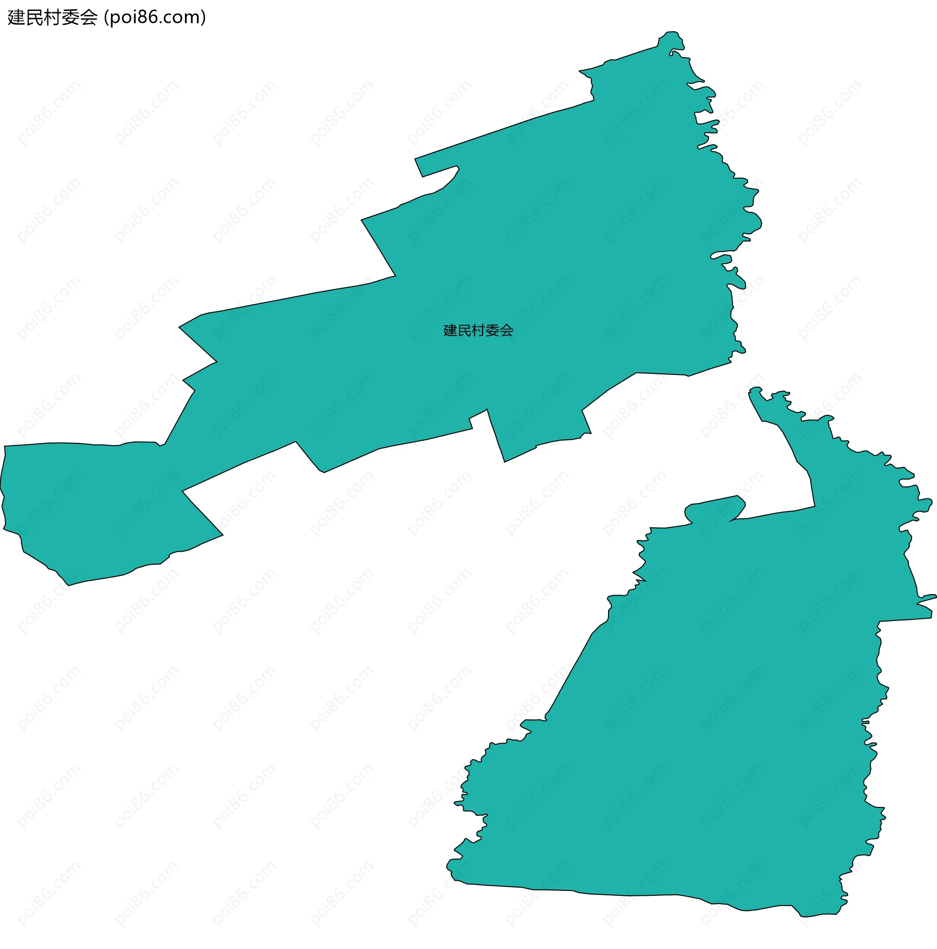 建民村委会边界地图