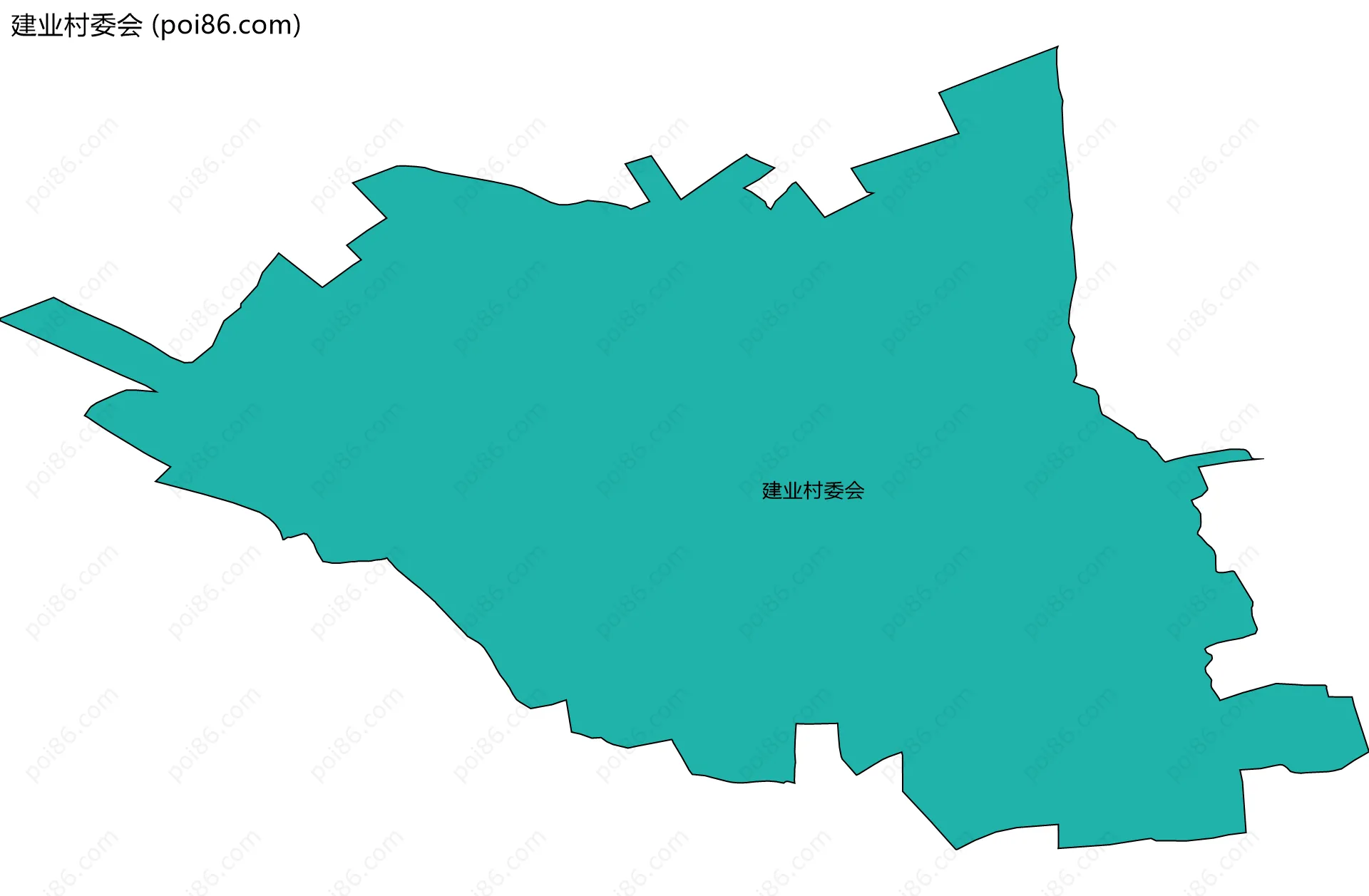 建业村委会边界地图
