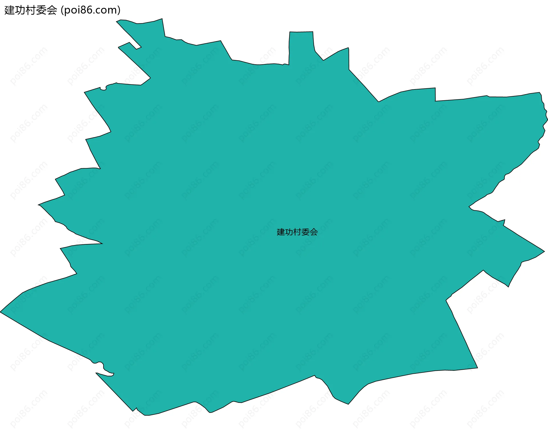 建功村委会边界地图