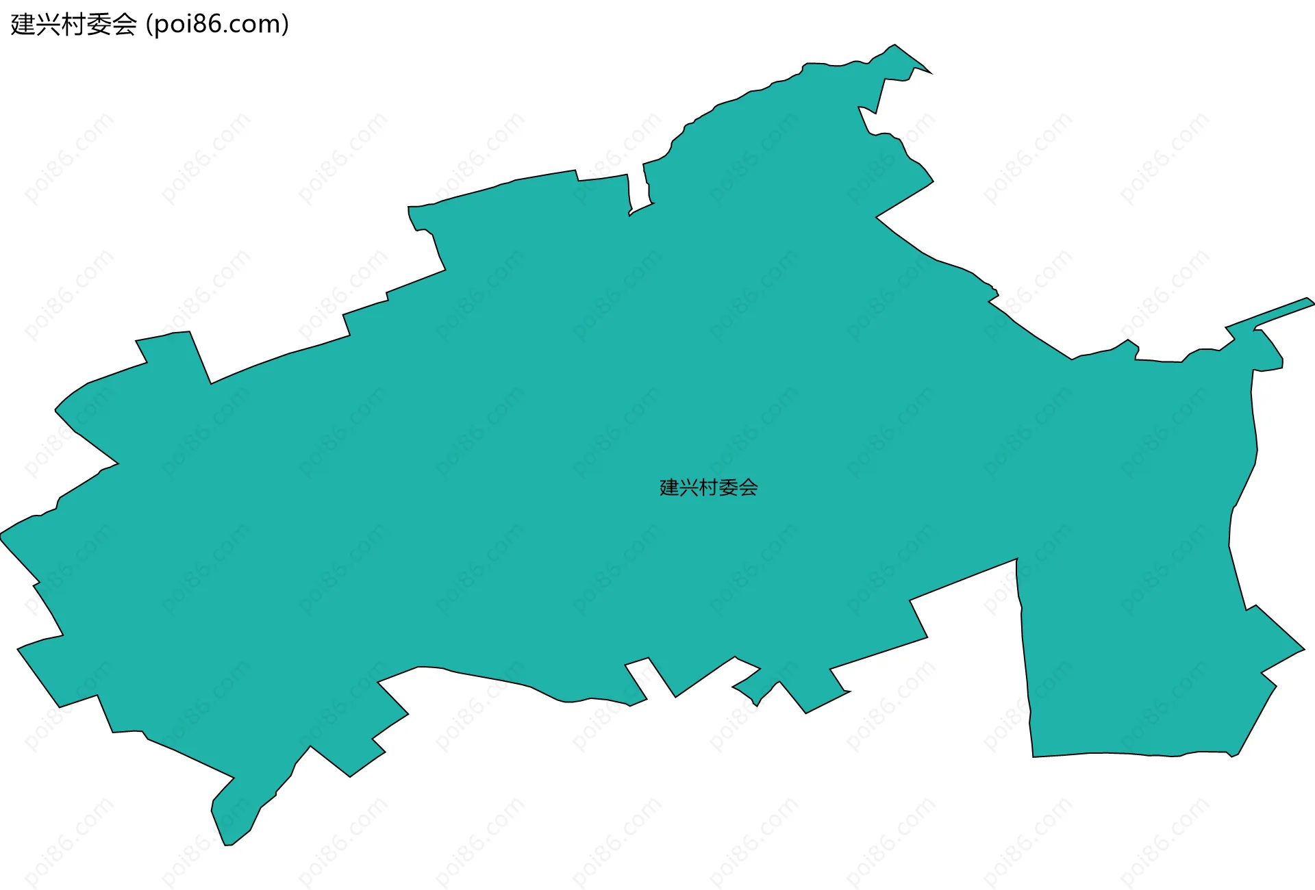 建兴村委会边界地图