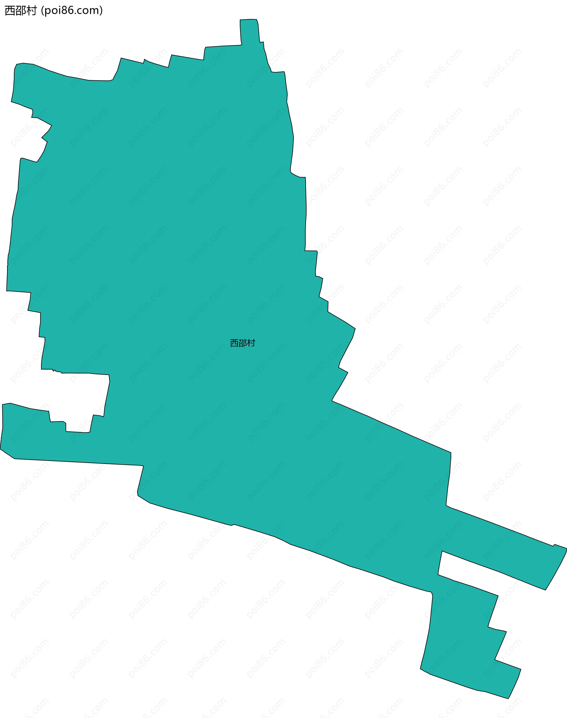 西邵村边界地图