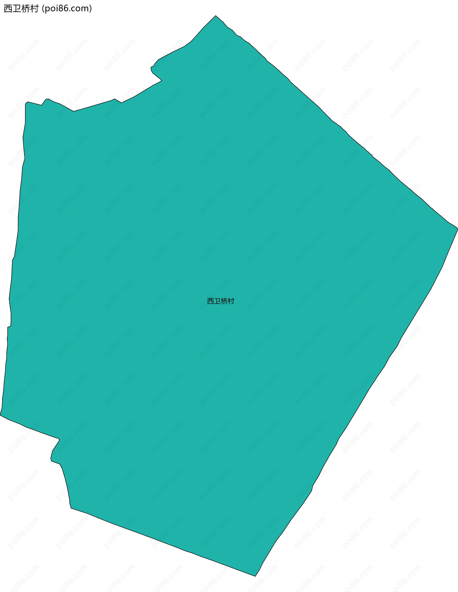 西卫桥村边界地图