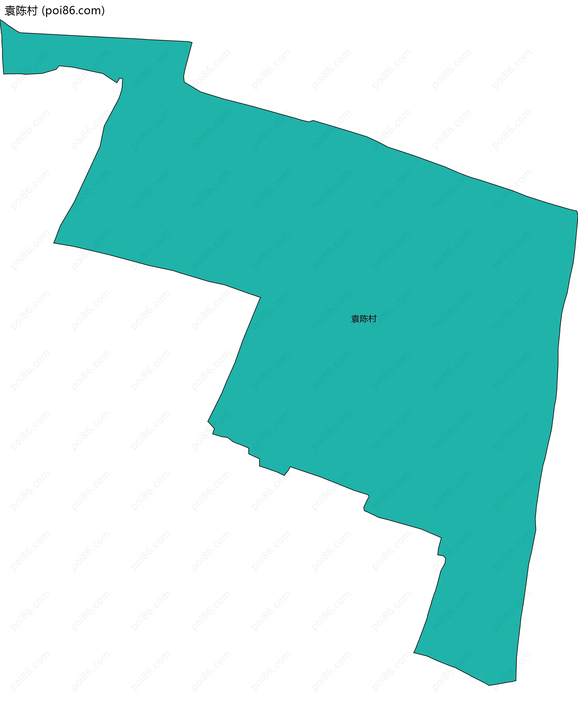 袁陈村边界地图