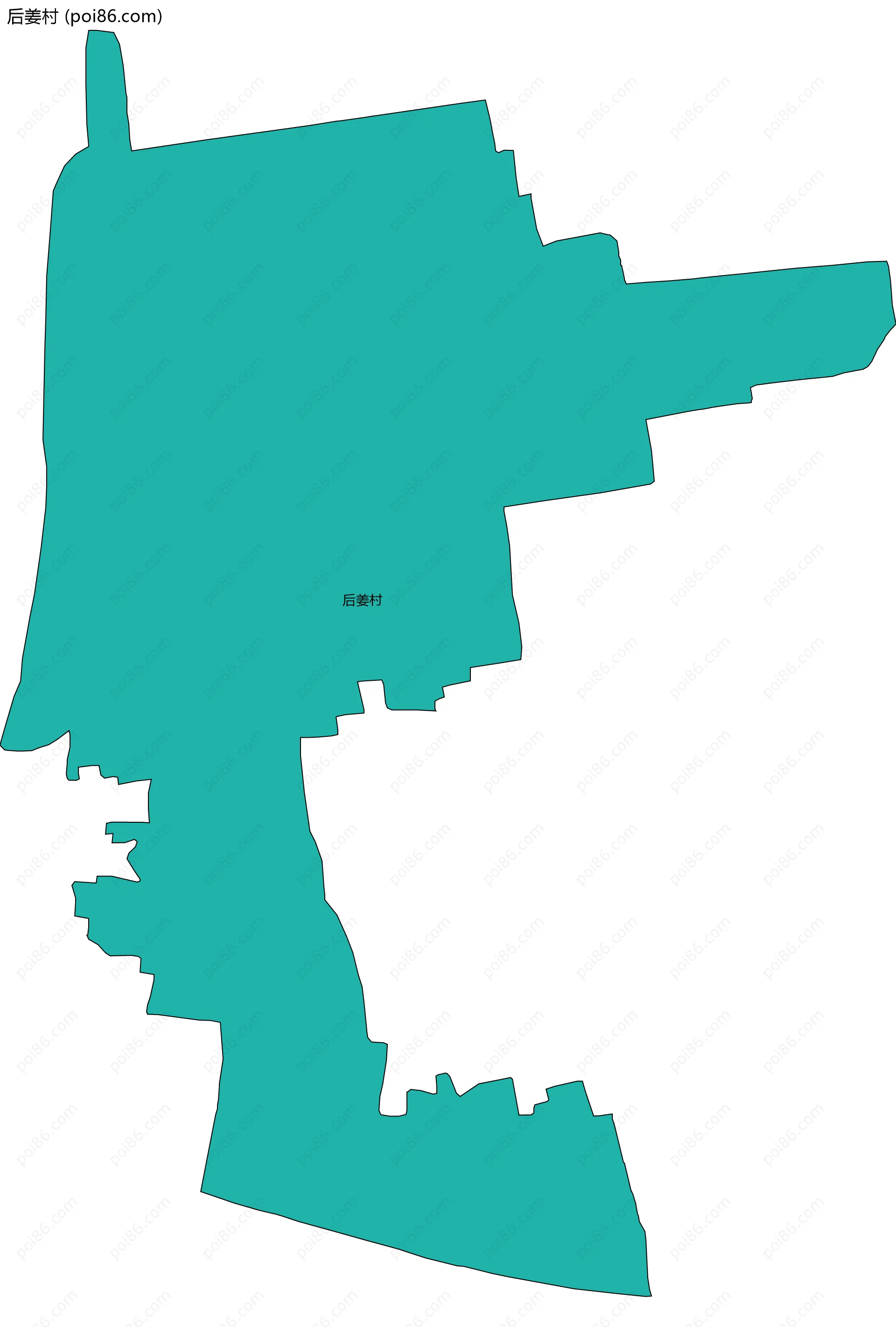 后姜村边界地图