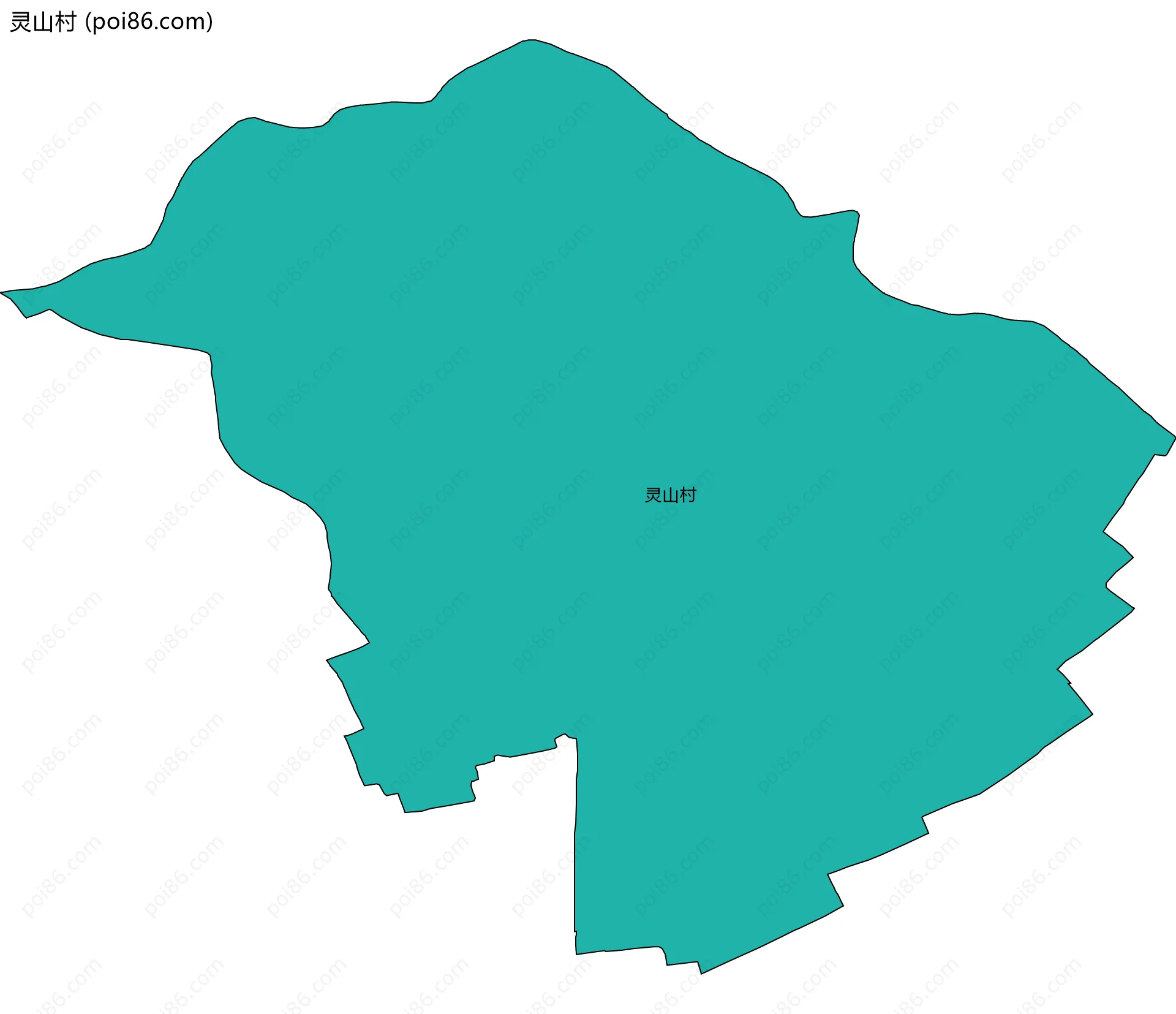 灵山村边界地图