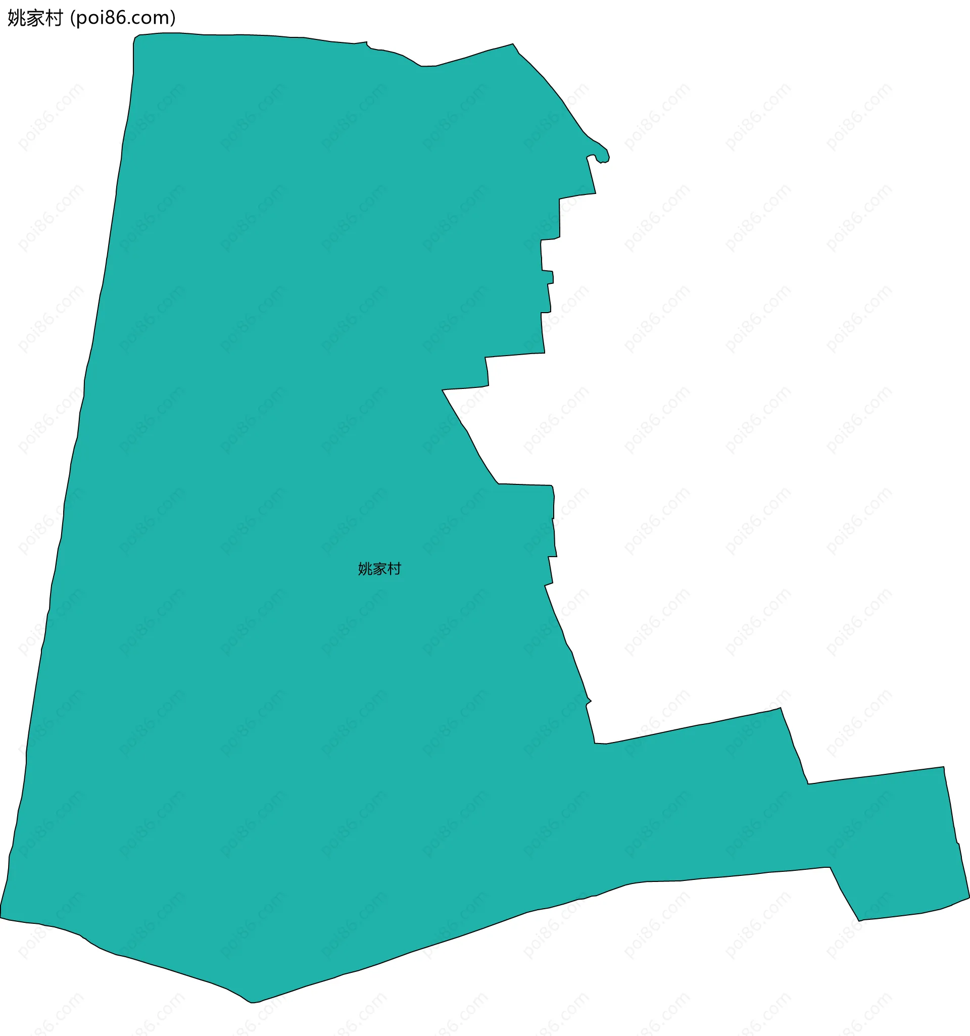 姚家村边界地图