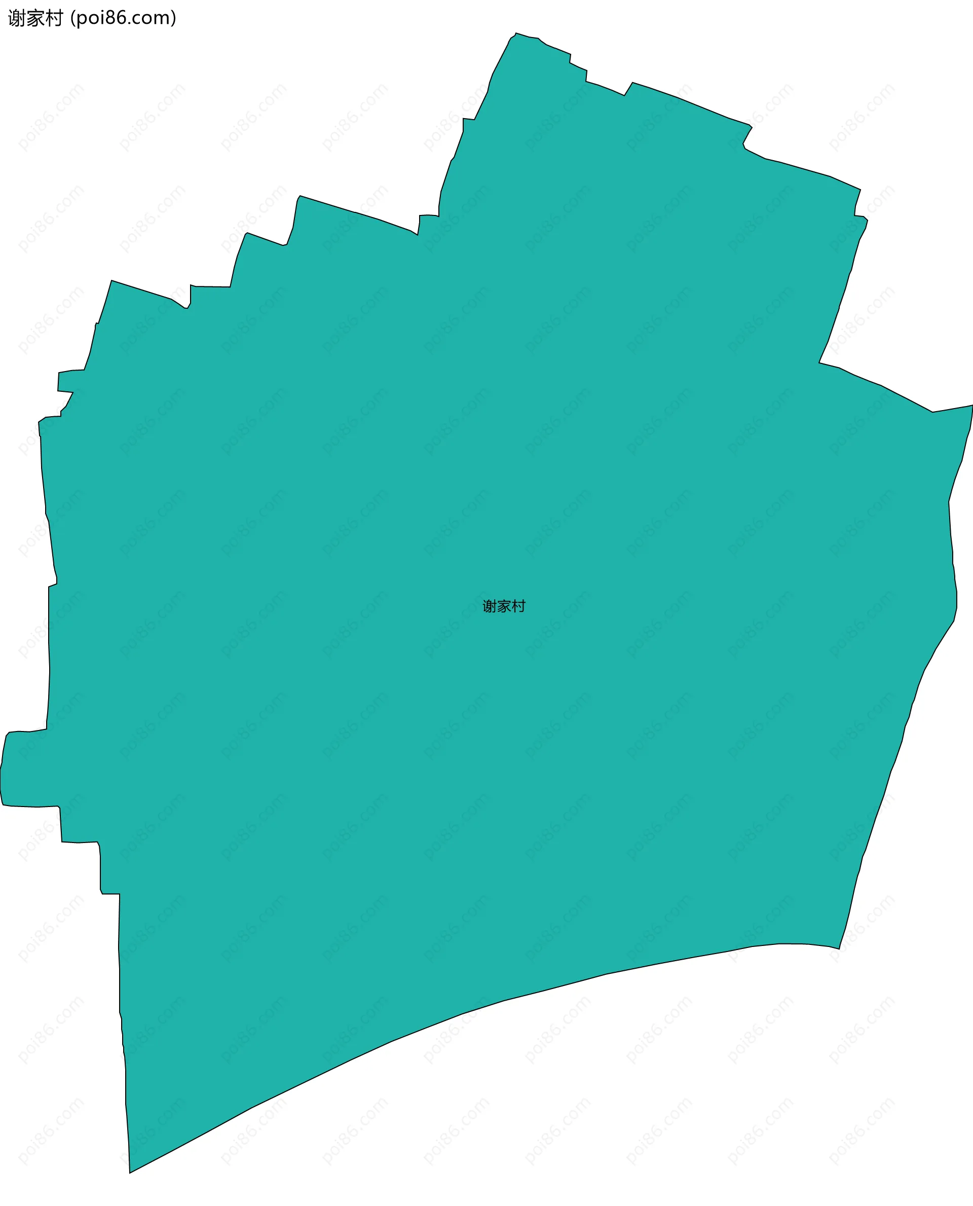 谢家村边界地图