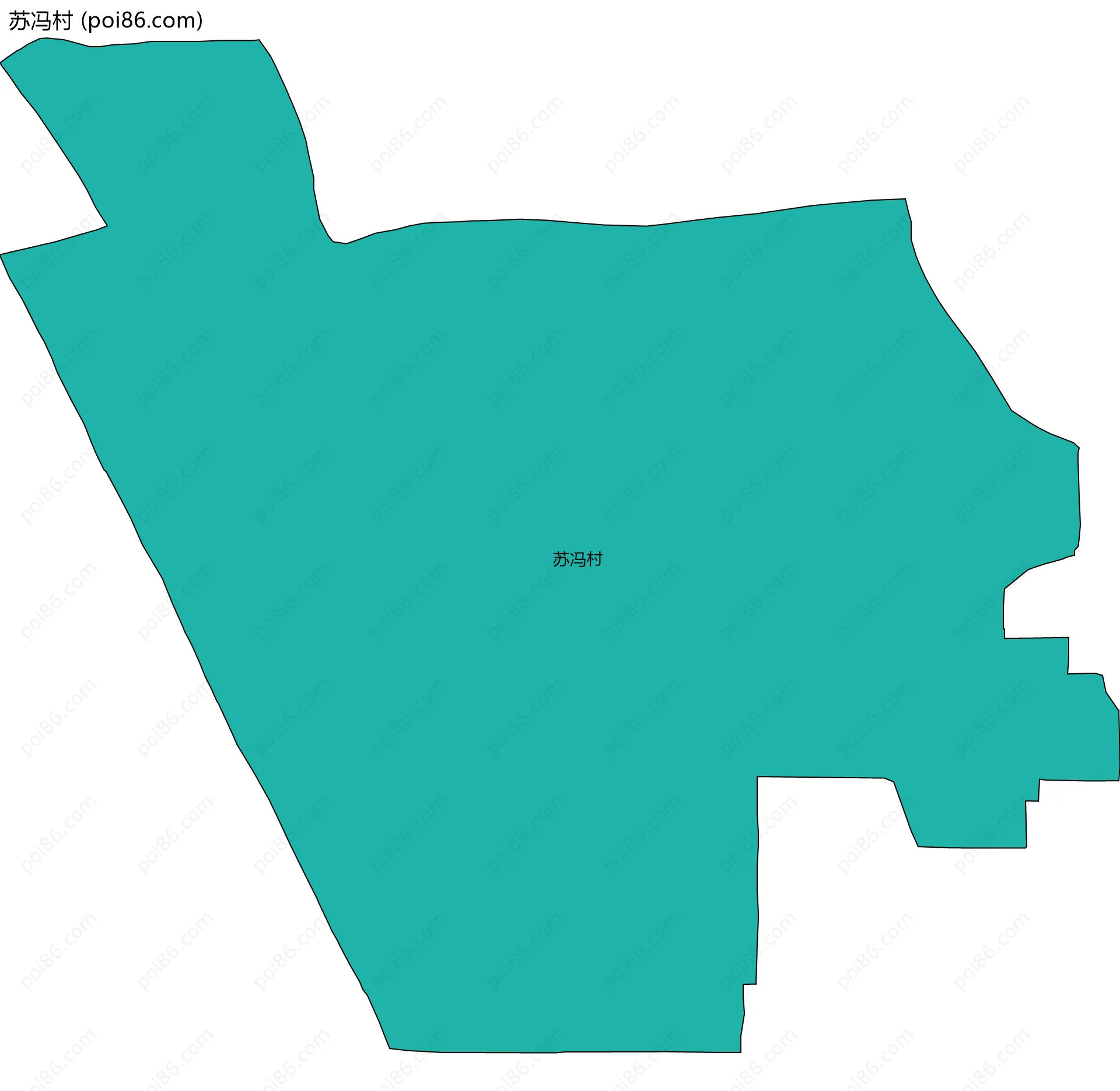 苏冯村边界地图