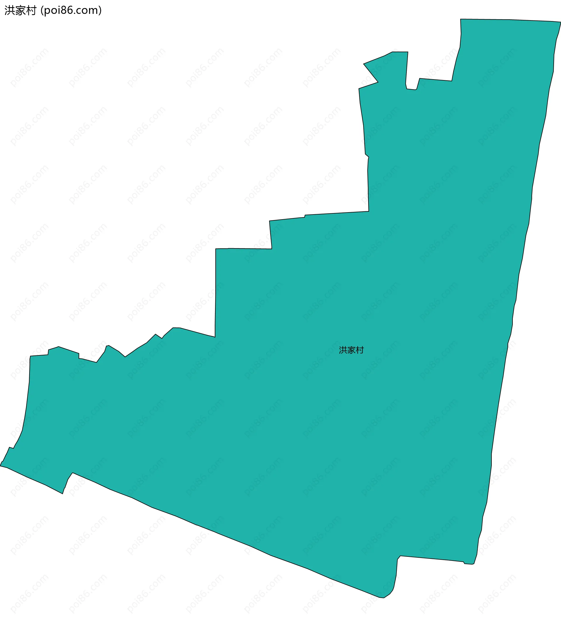 洪家村边界地图