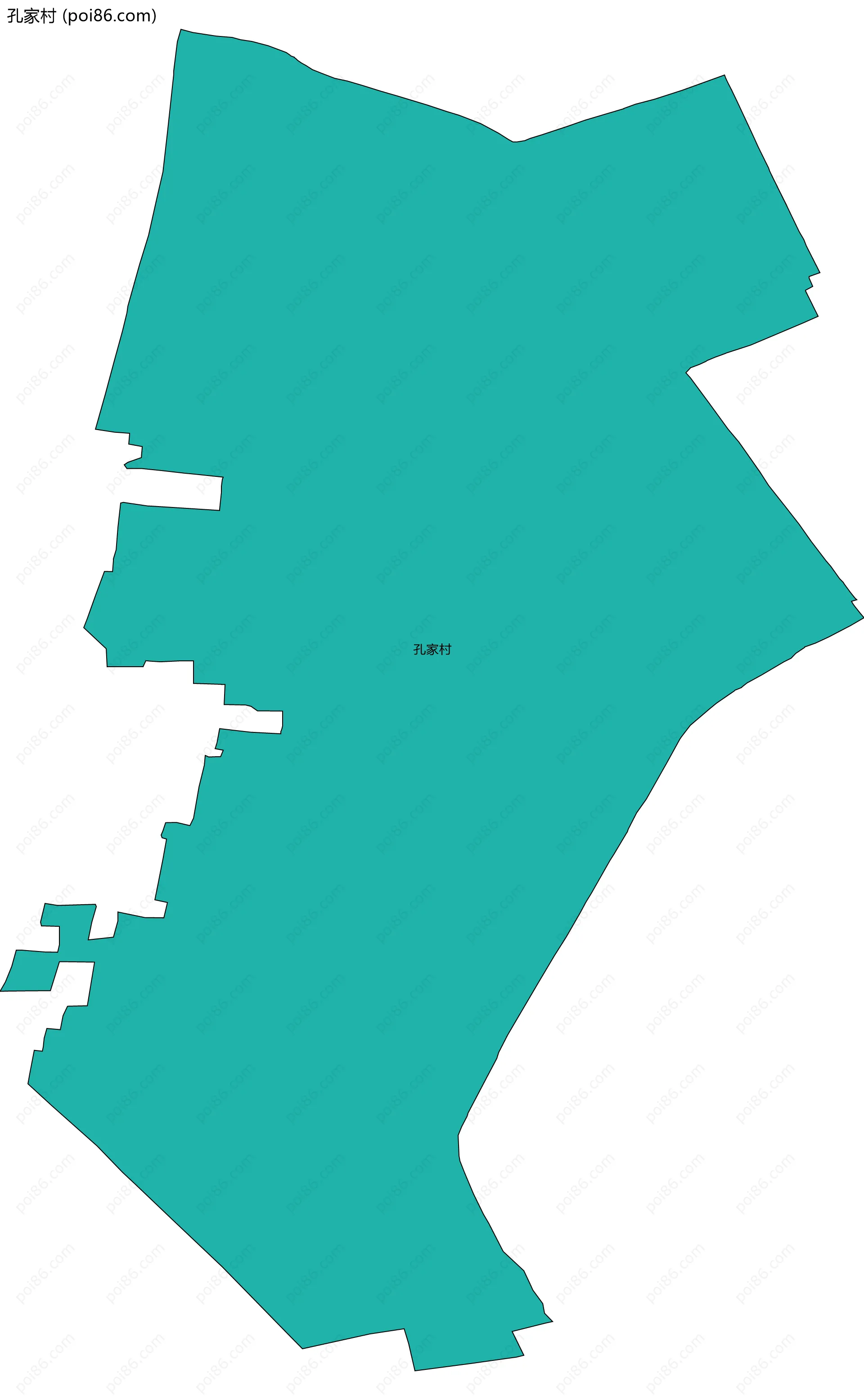 孔家村边界地图