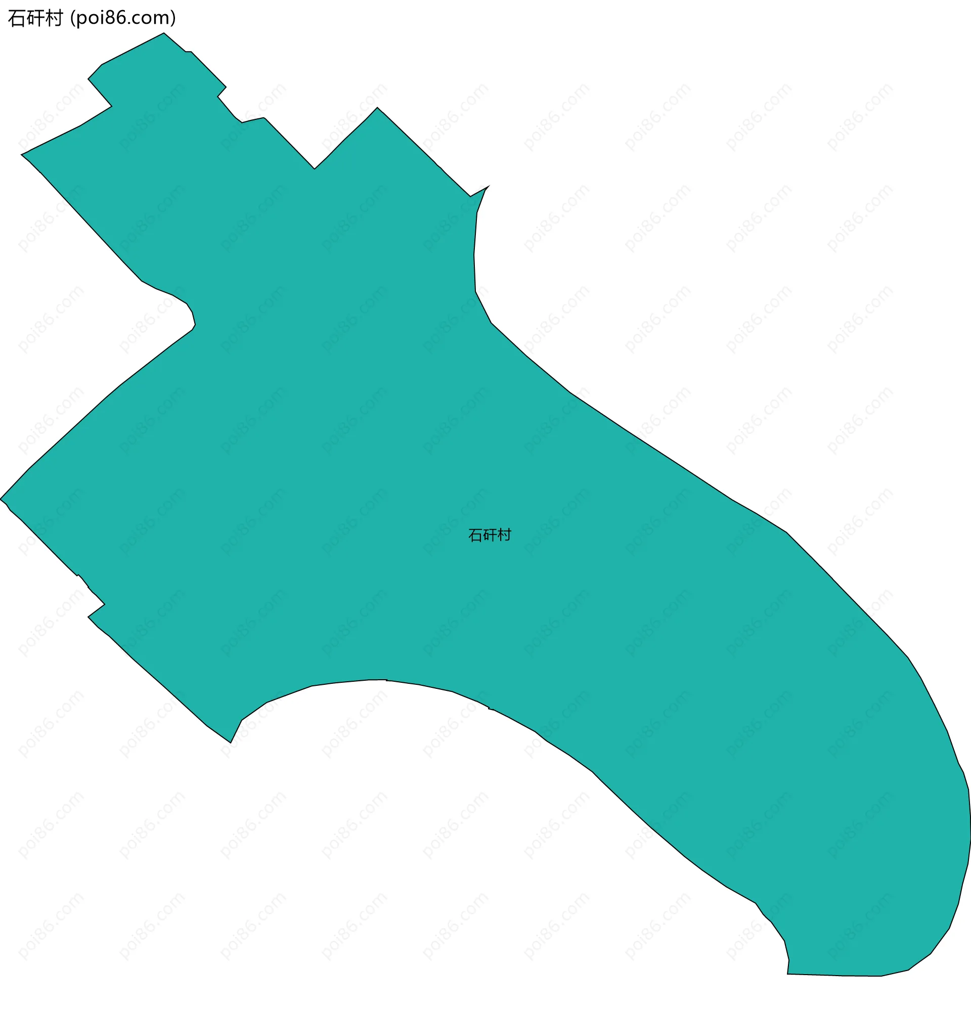 石矸村边界地图