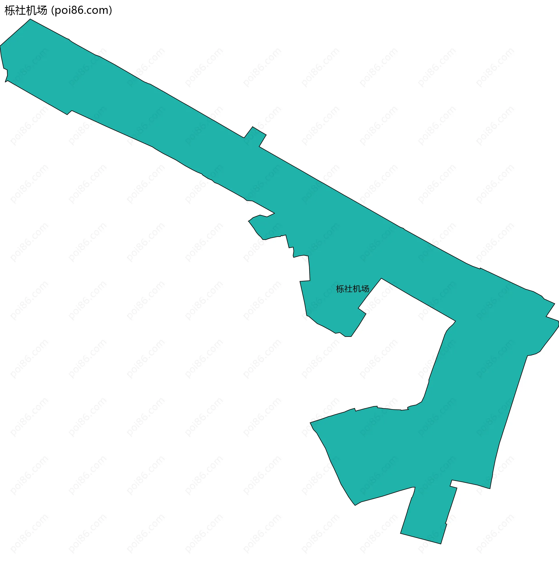 栎社机场边界地图