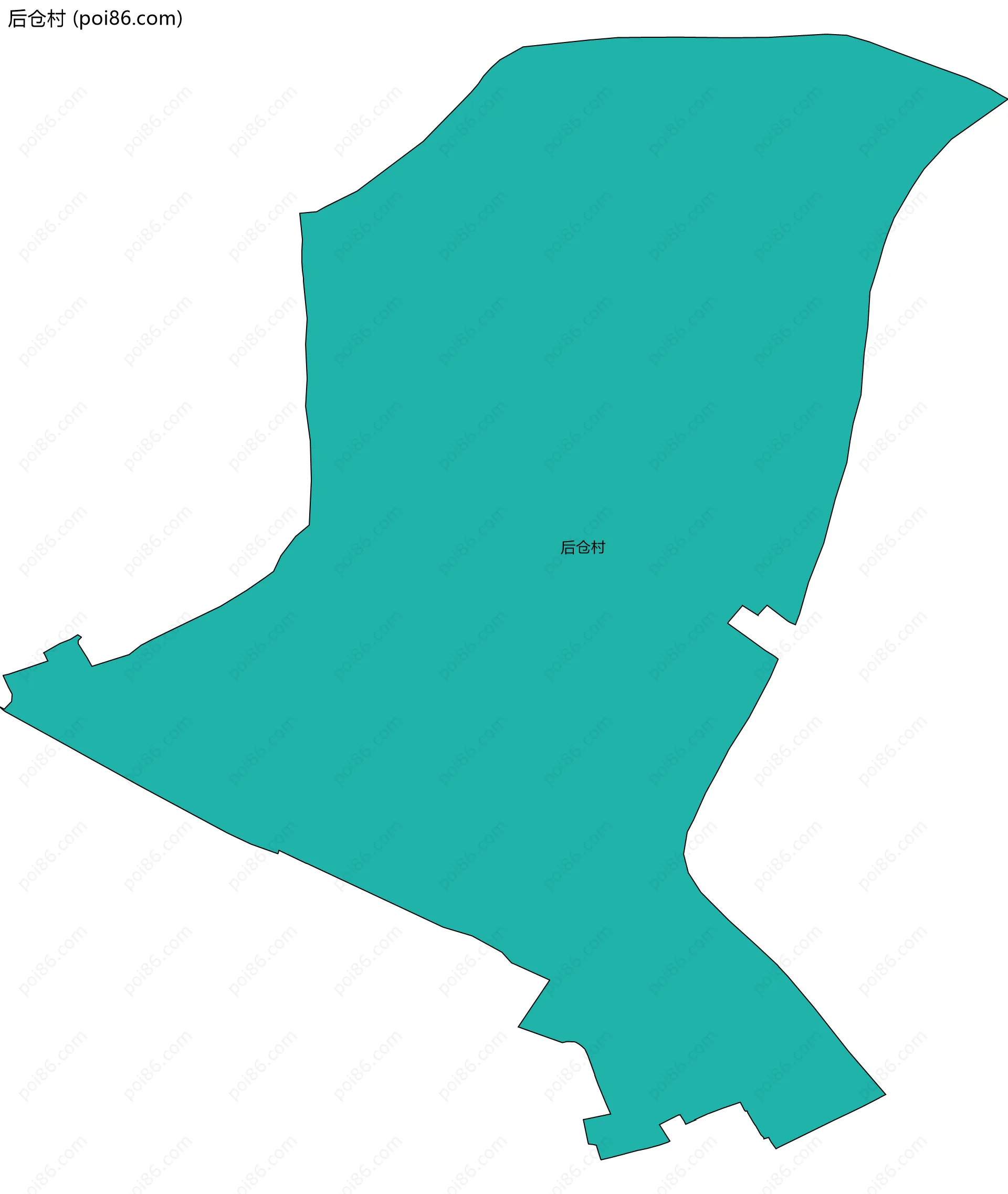 后仓村边界地图