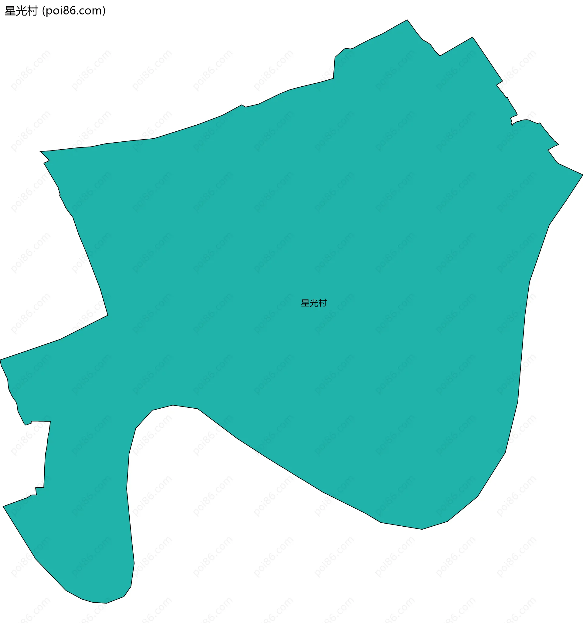 星光村边界地图