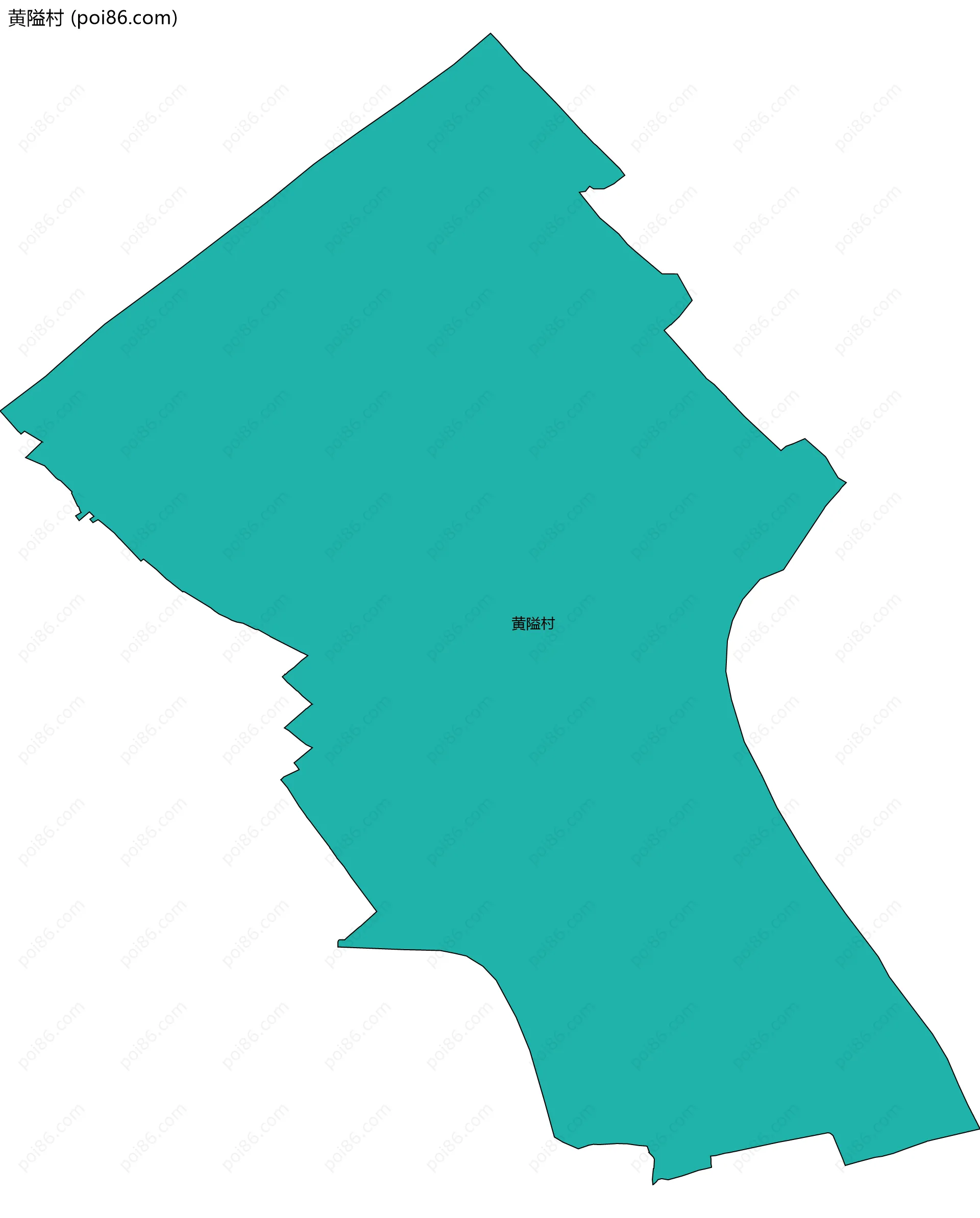 黄隘村边界地图