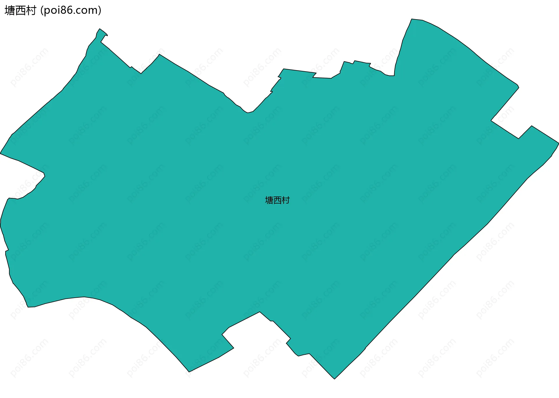 塘西村边界地图