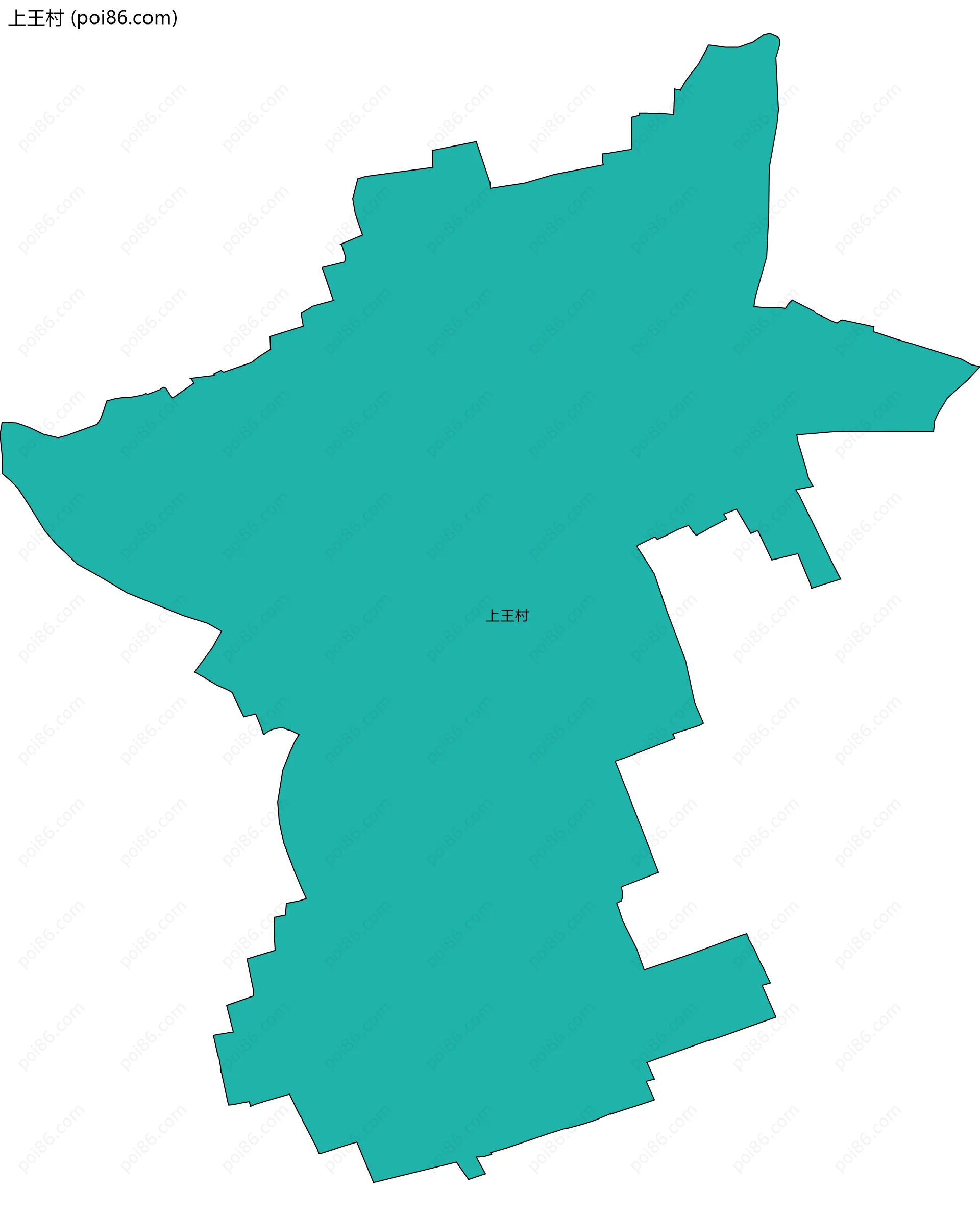 上王村边界地图