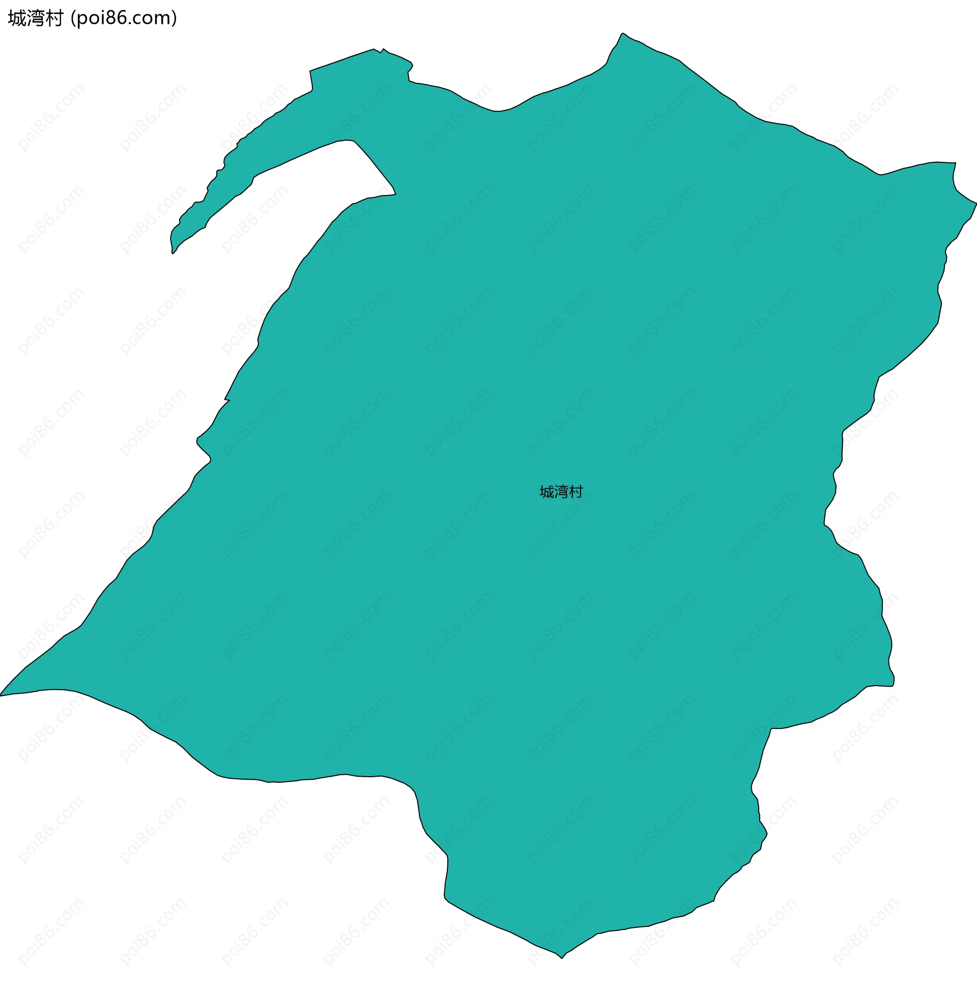 城湾村边界地图