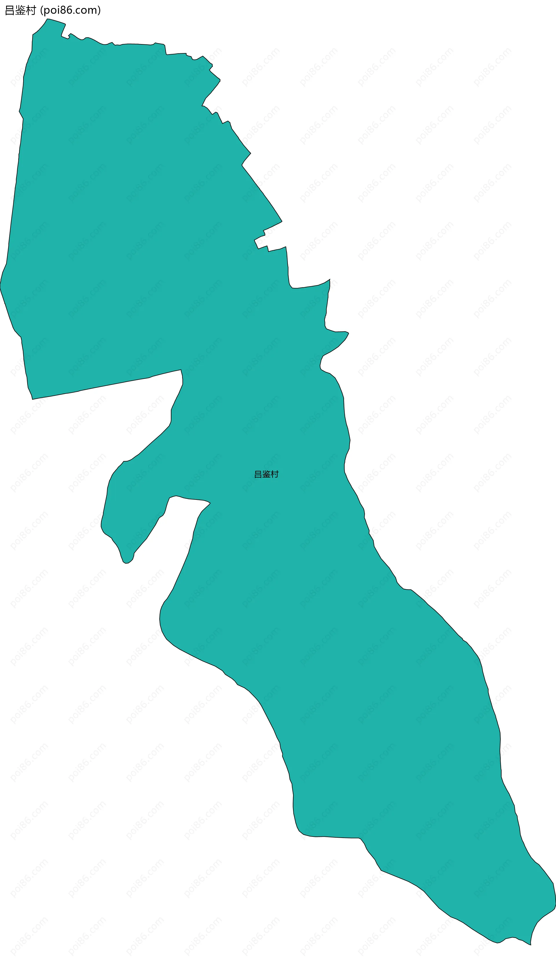 吕鉴村边界地图