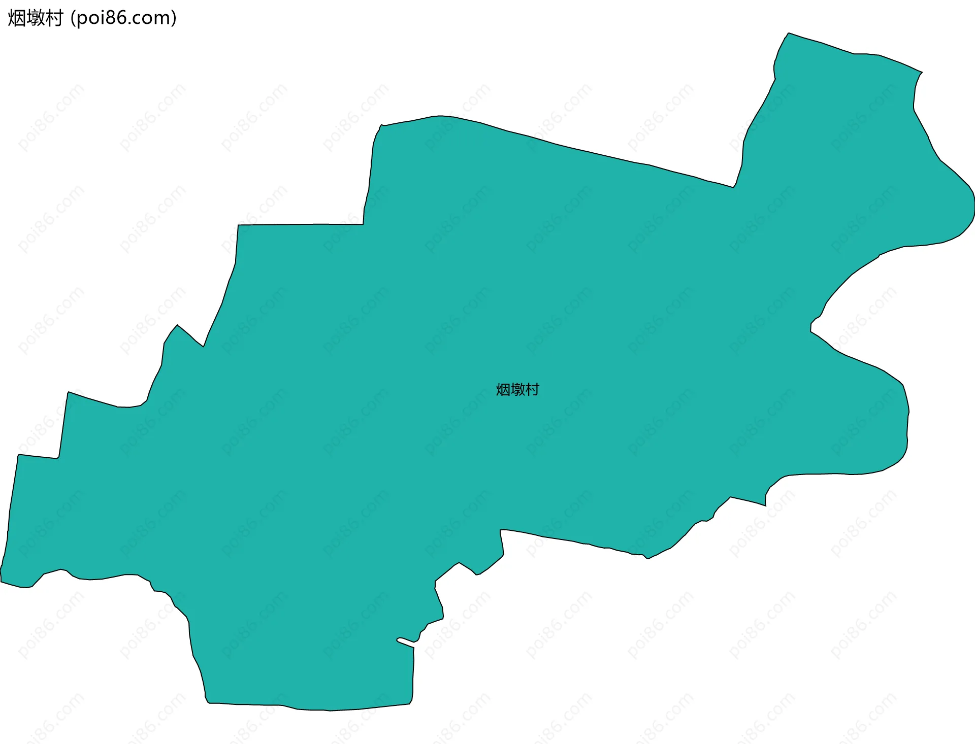 烟墩村边界地图