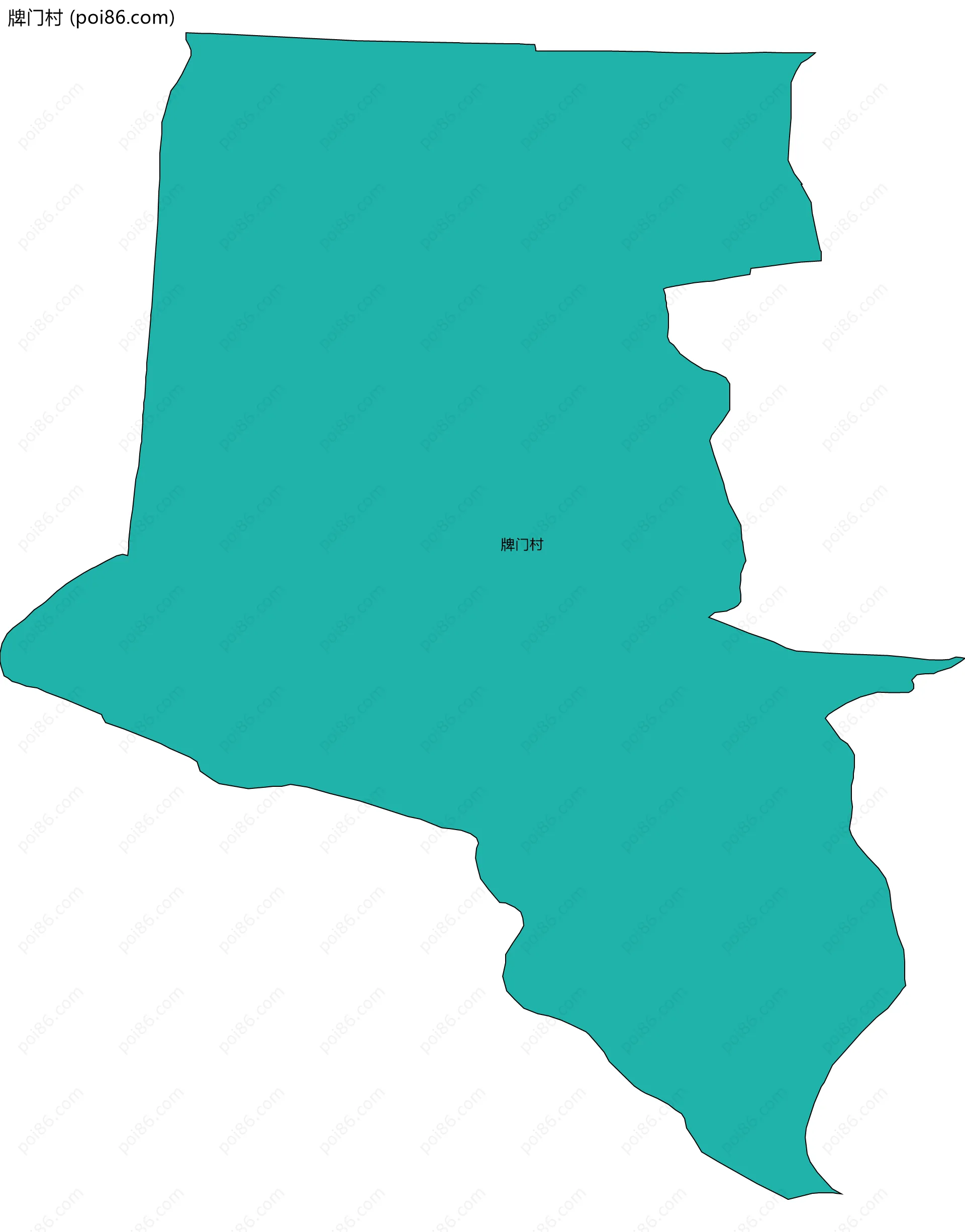 牌门村边界地图