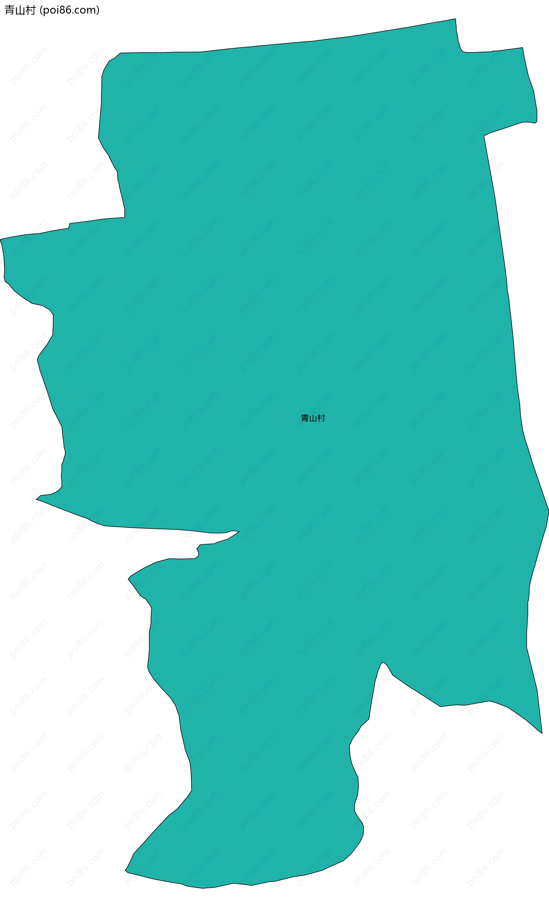 青山村边界地图