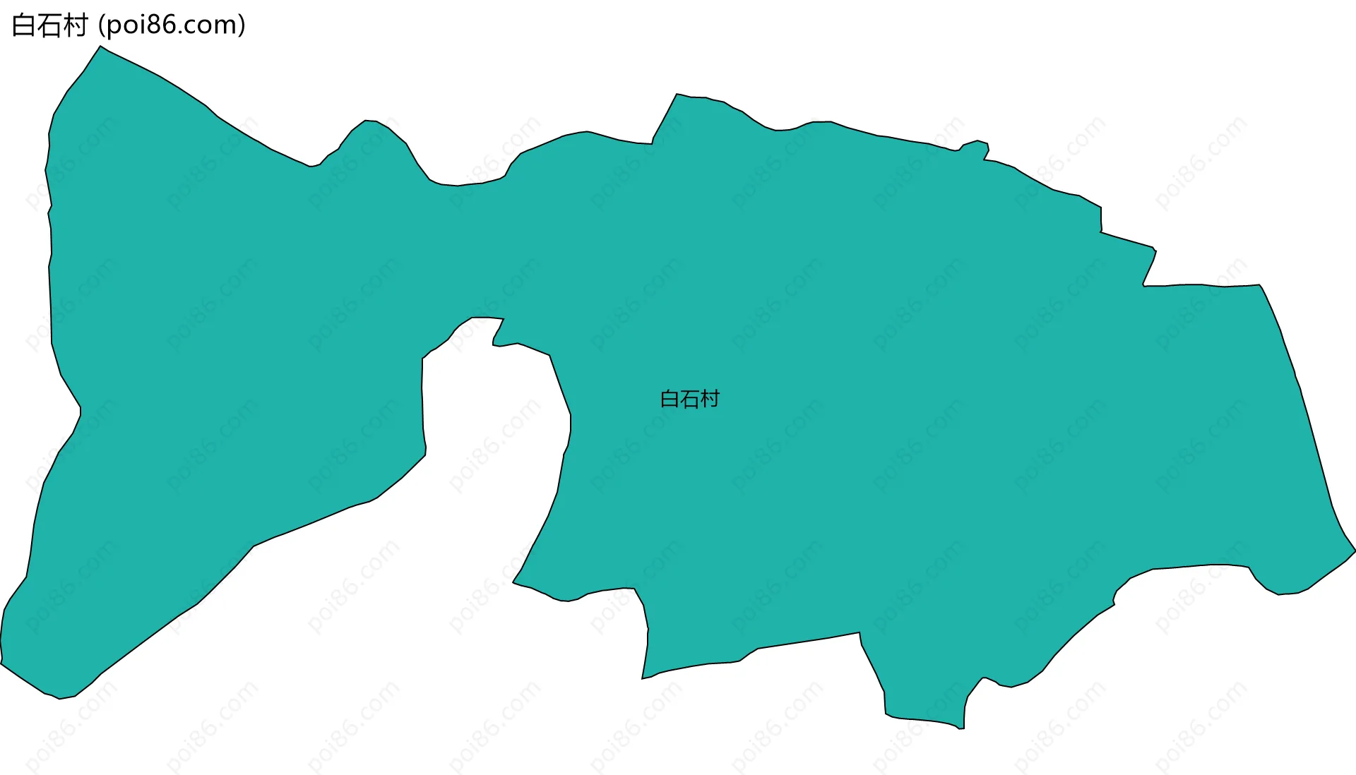 白石村边界地图