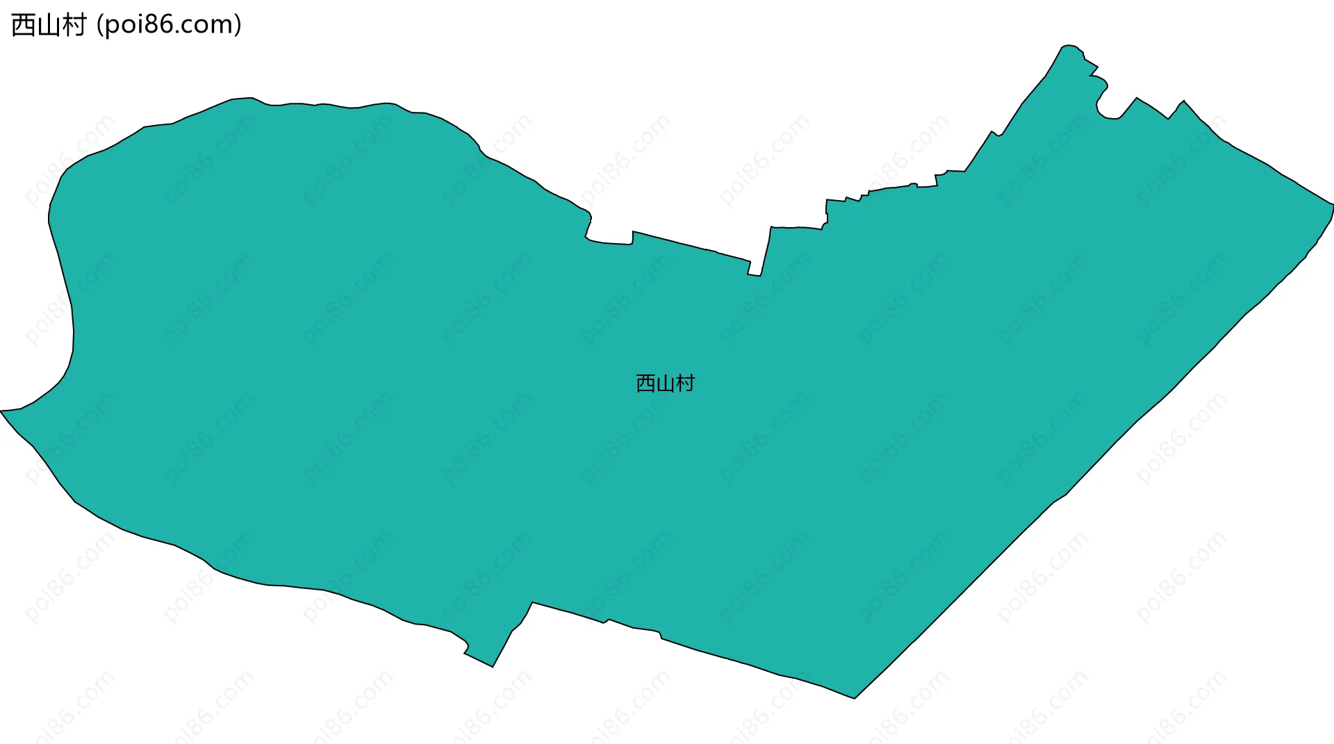 西山村边界地图