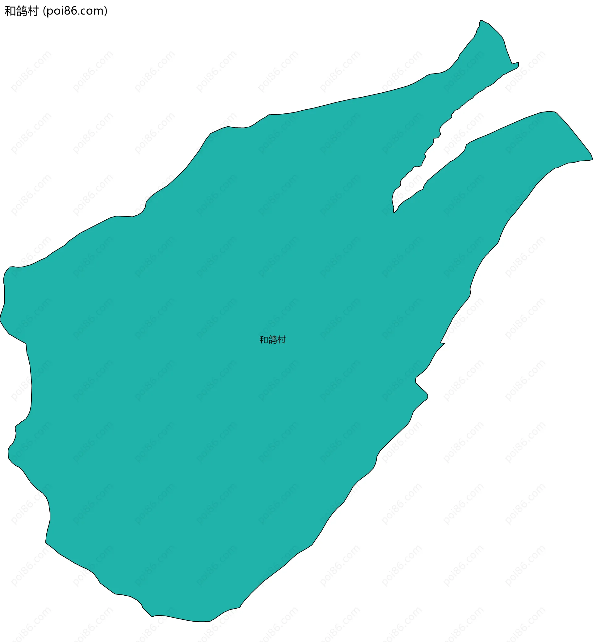 和鸽村边界地图