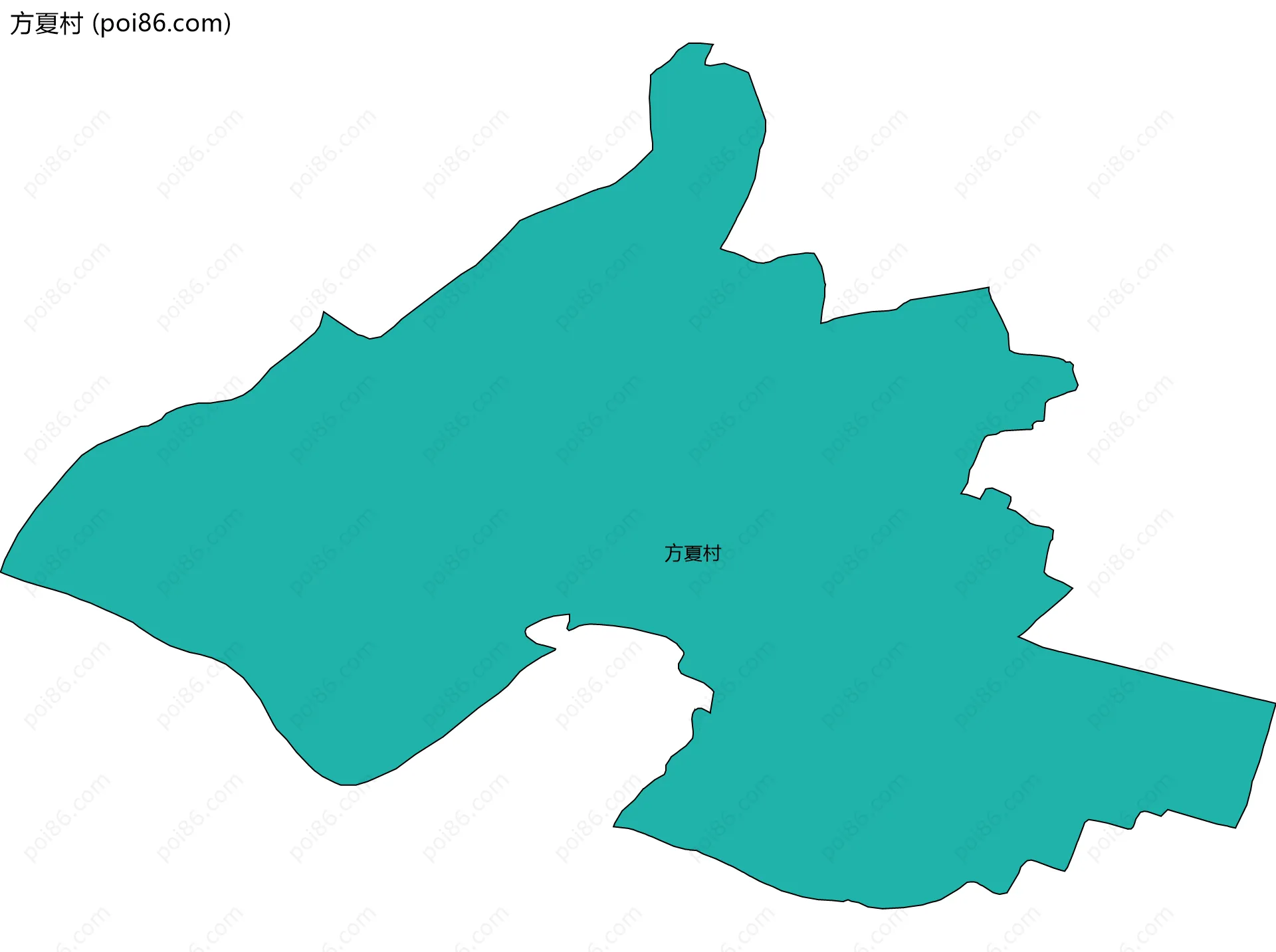 方夏村边界地图
