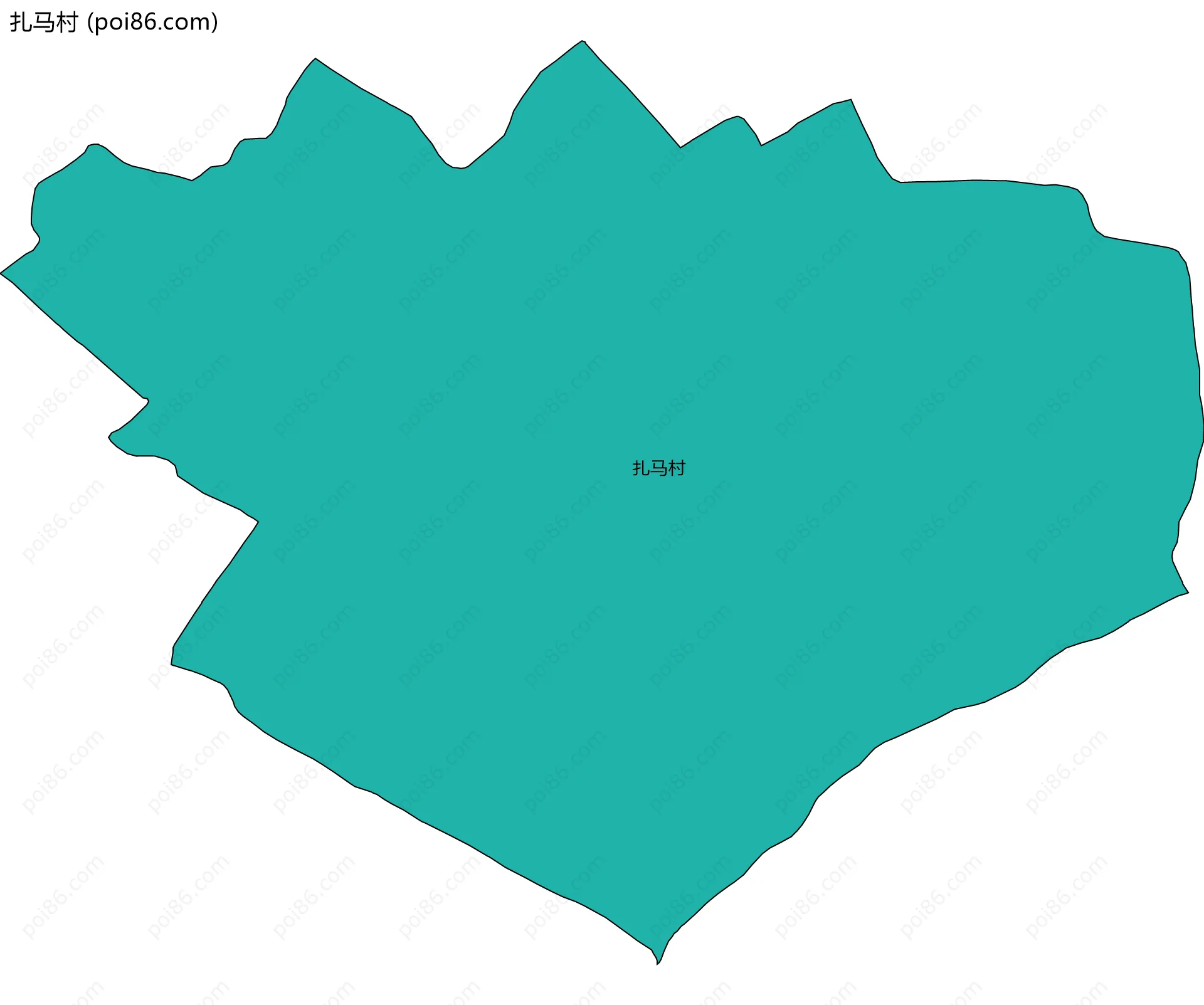 扎马村边界地图