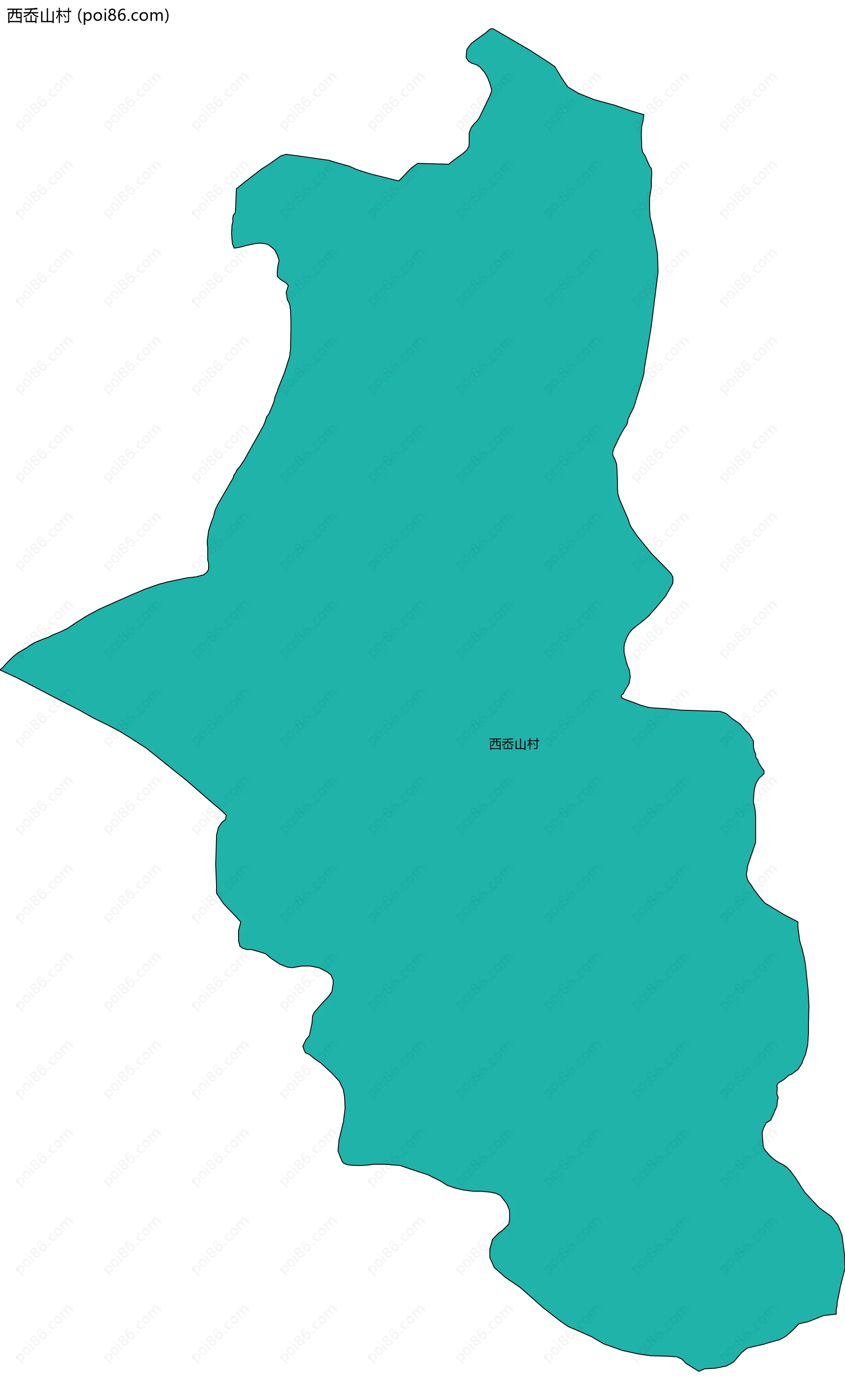 西岙山村边界地图