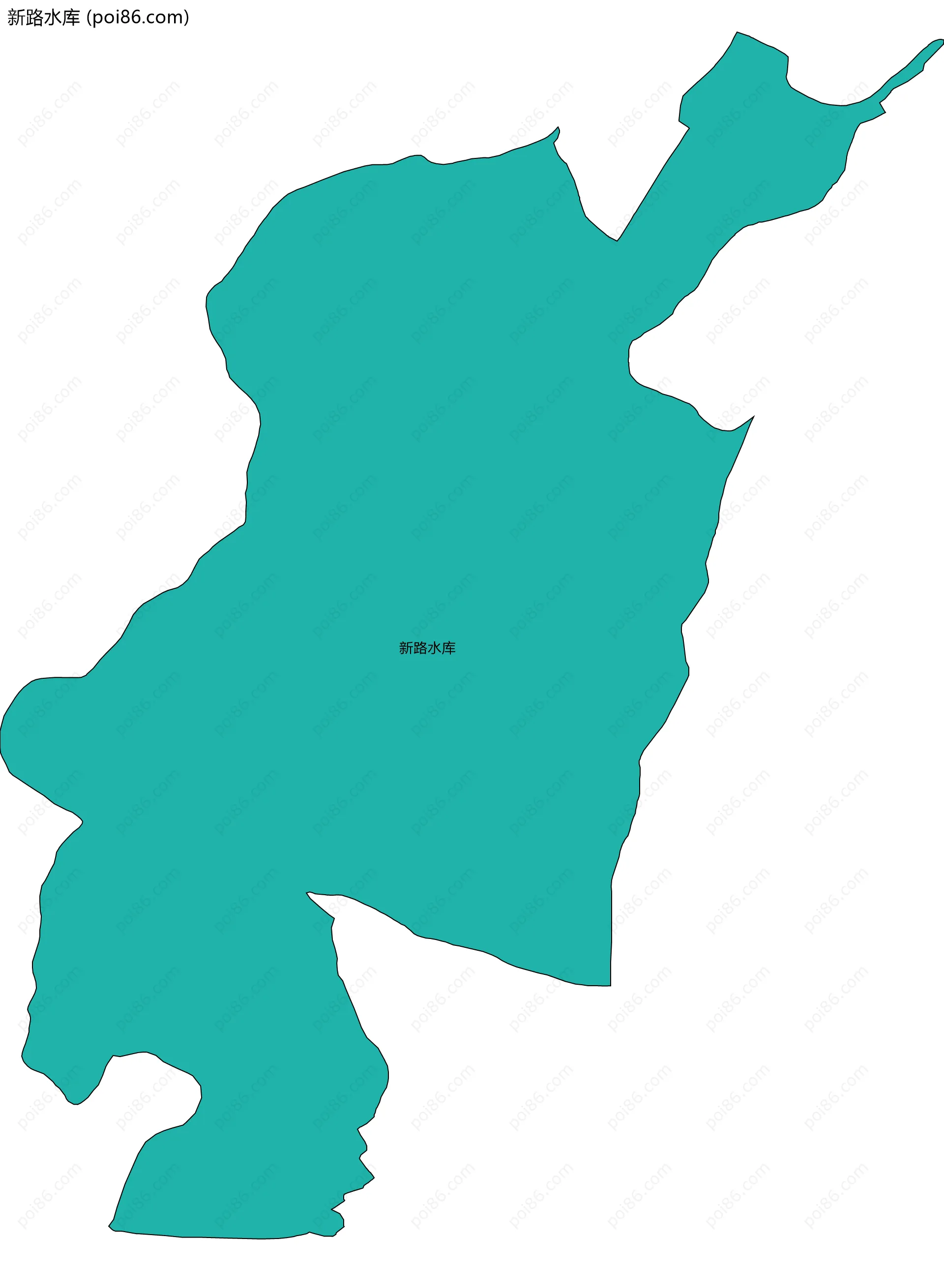 新路水库边界地图