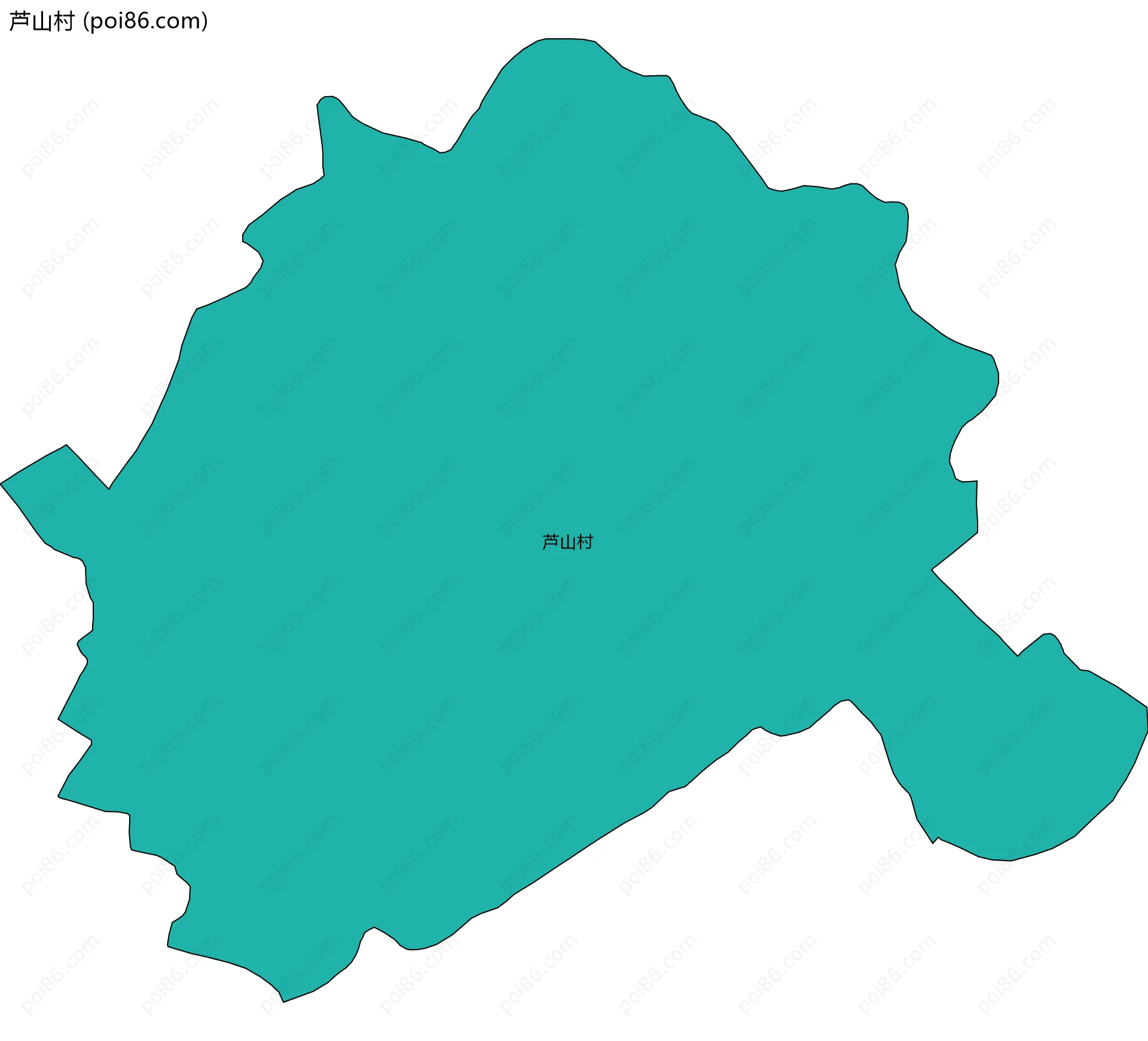 芦山村边界地图