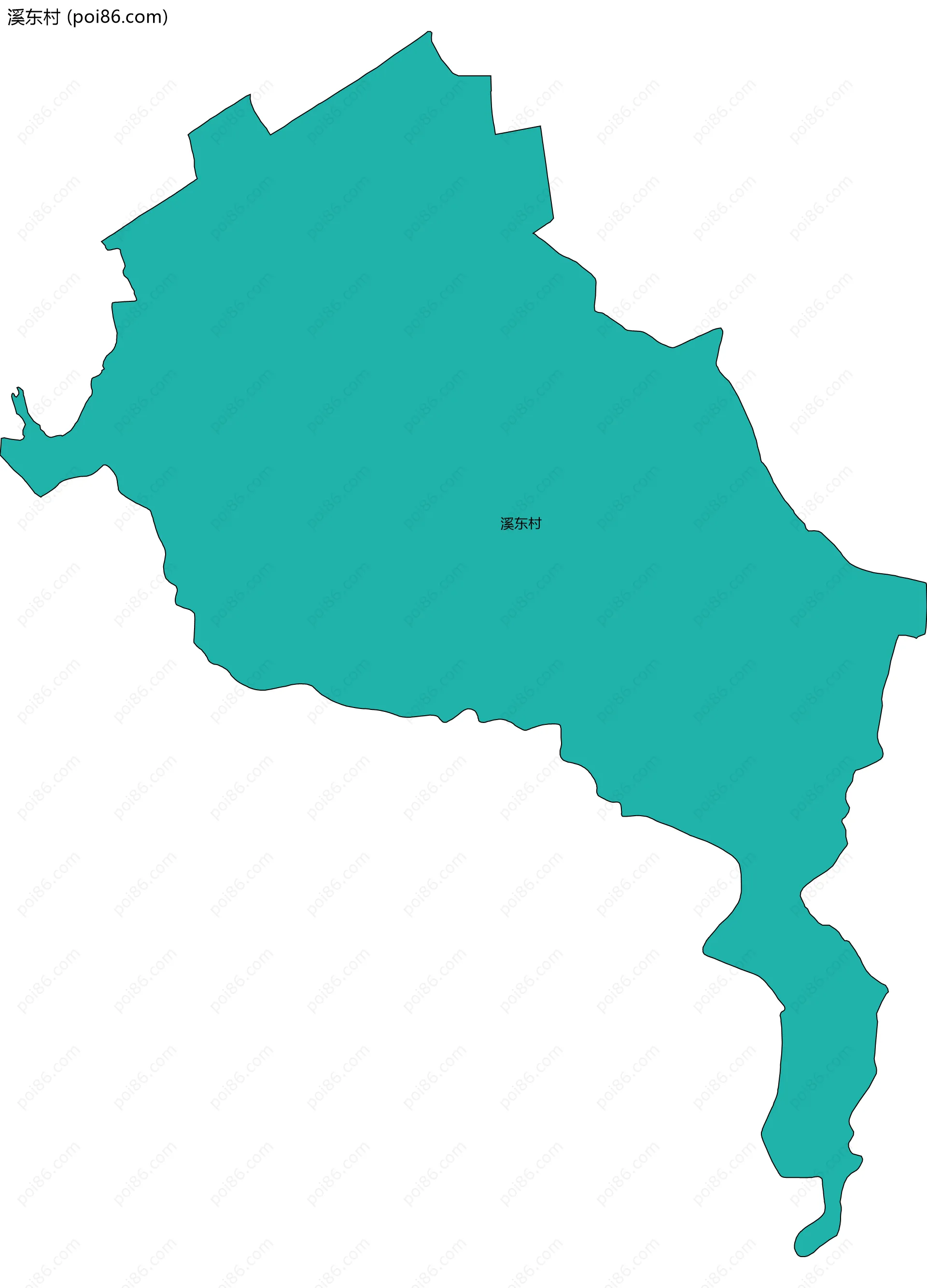 溪东村边界地图