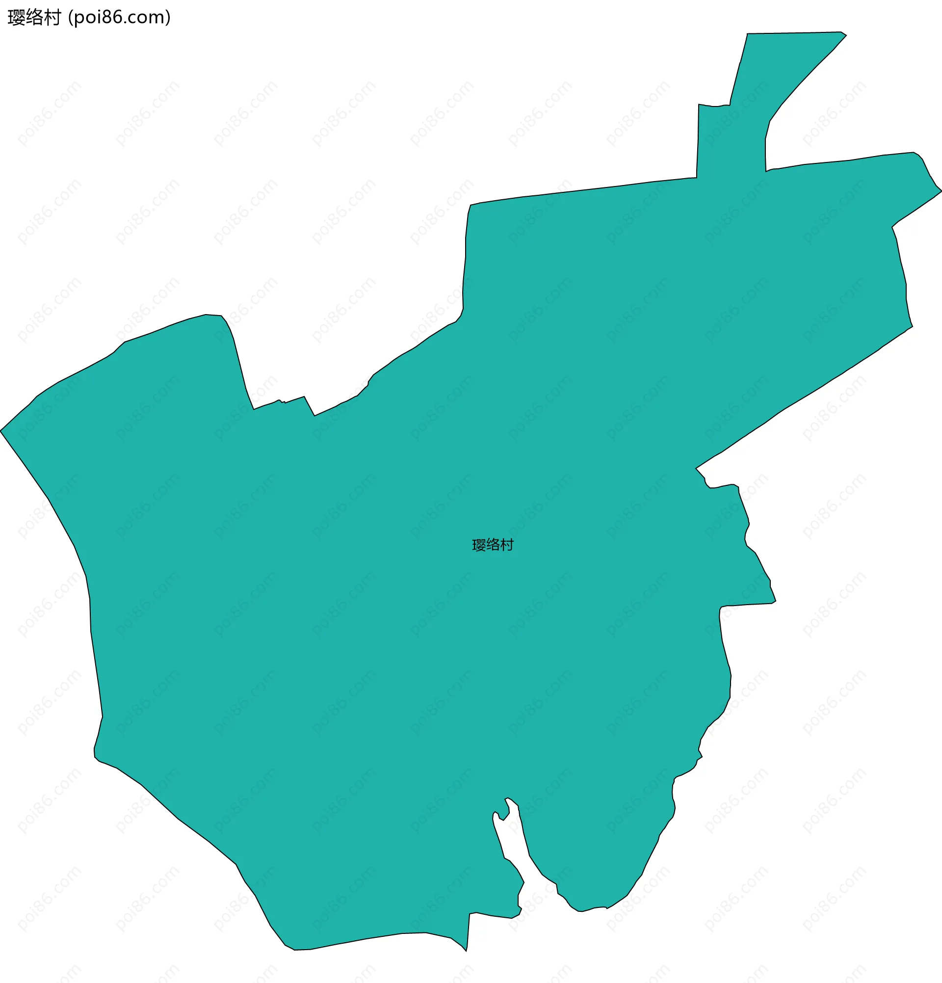 璎络村边界地图