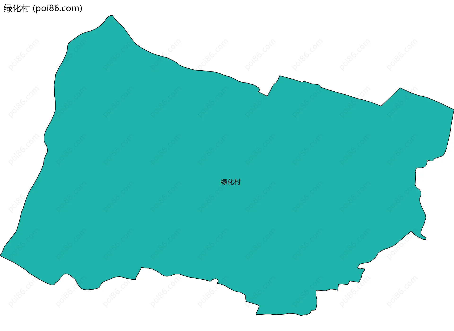 绿化村边界地图