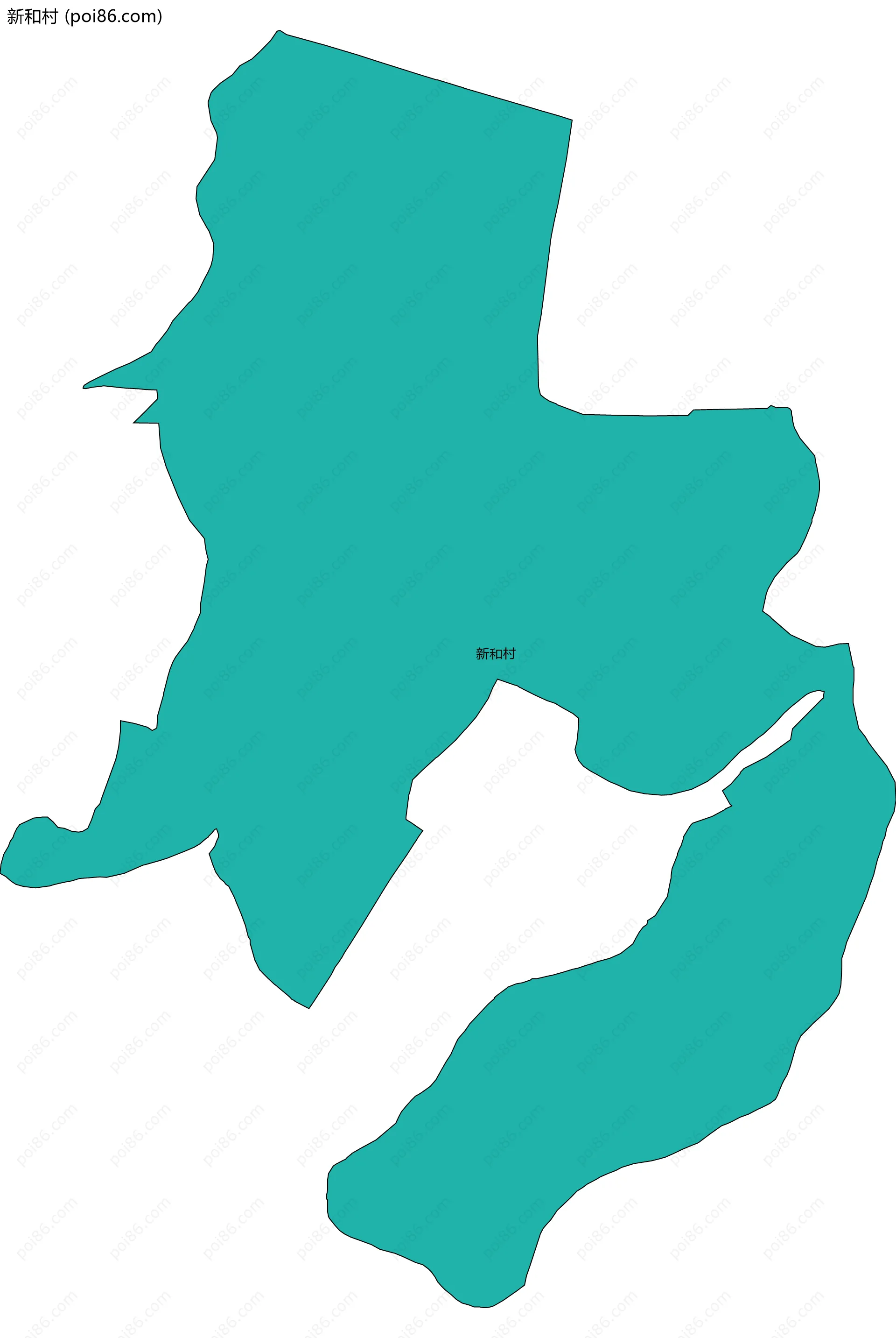 新和村边界地图