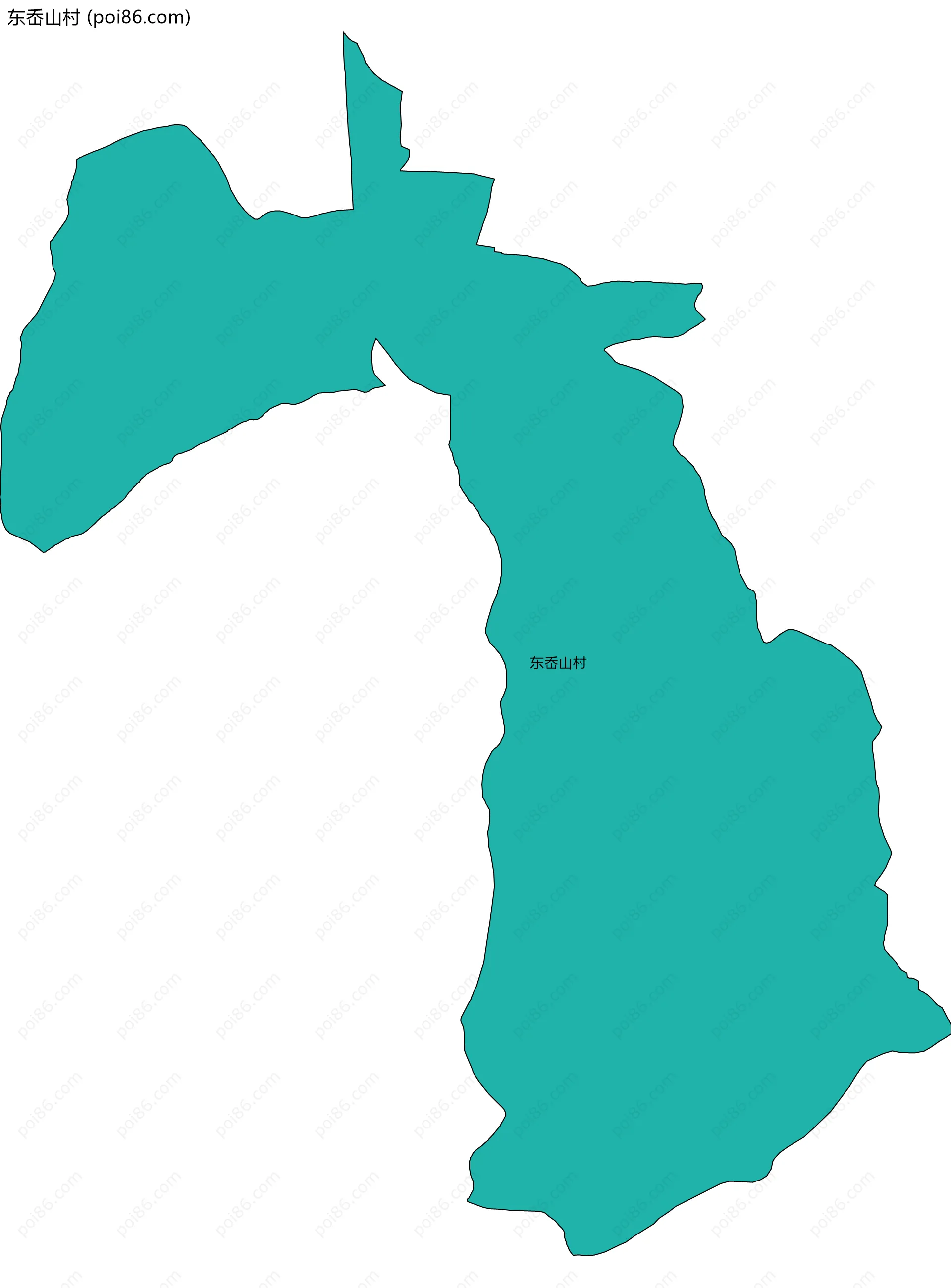 东岙山村边界地图