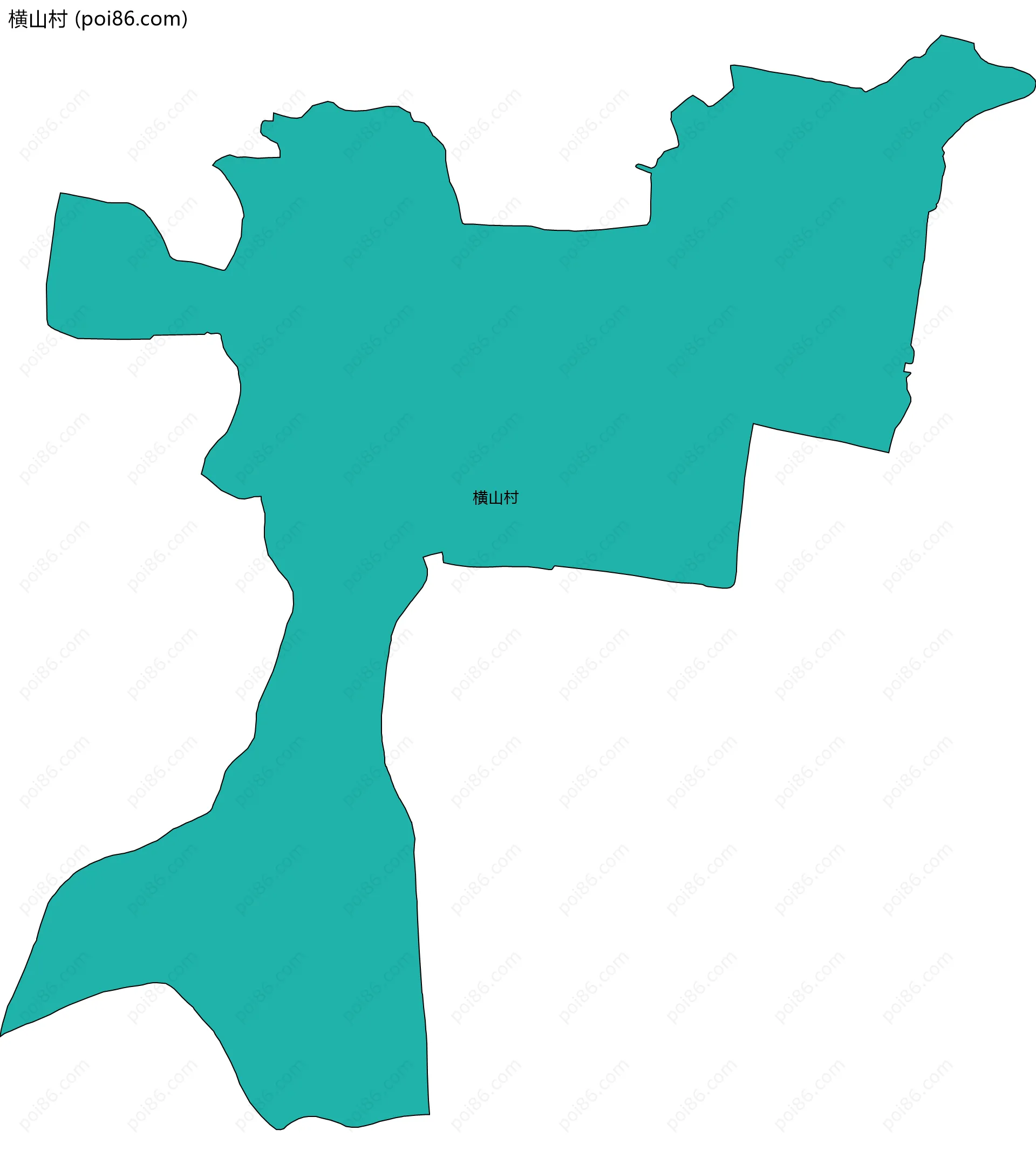 横山村边界地图