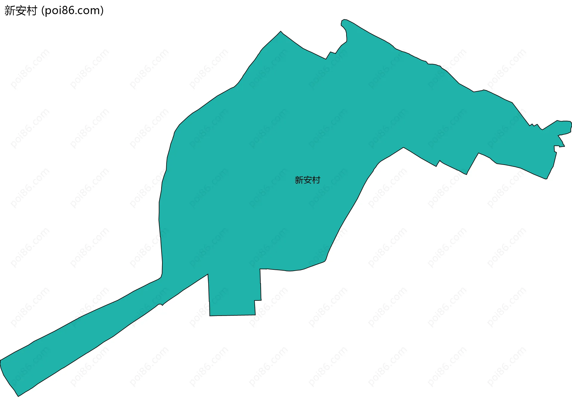 新安村边界地图