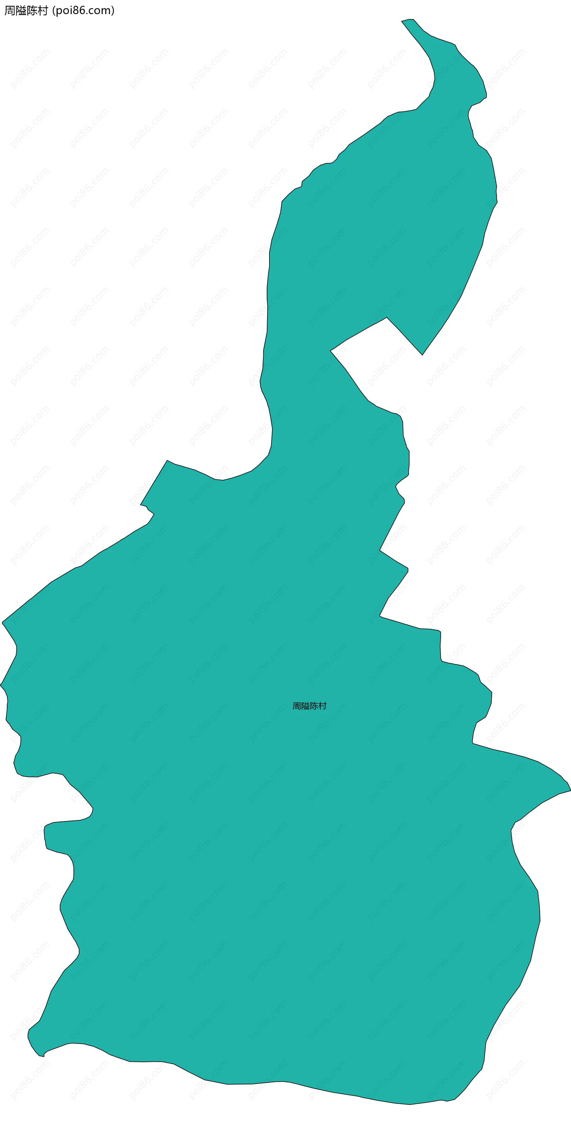 周隘陈村边界地图