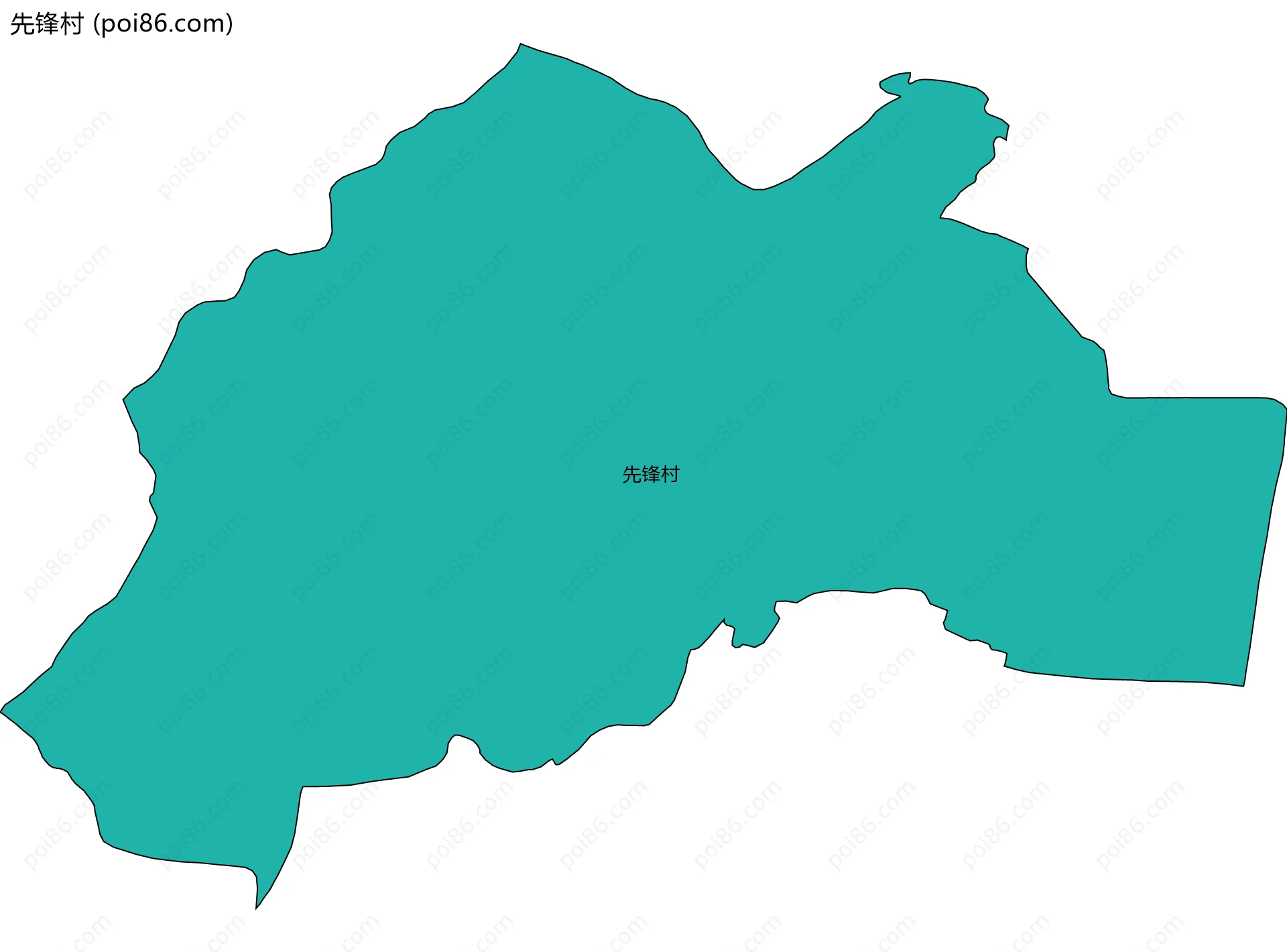 先锋村边界地图
