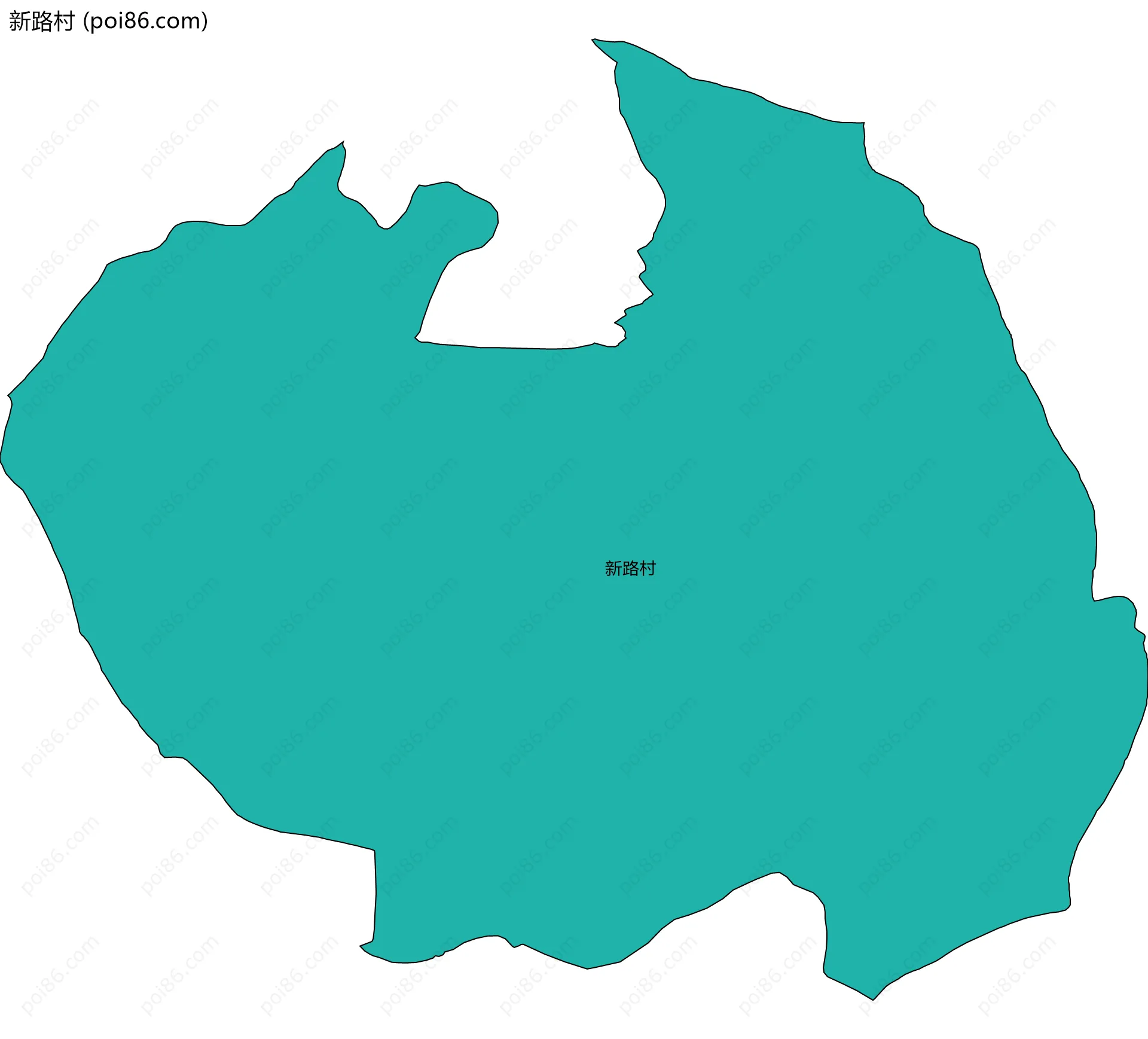 新路村边界地图