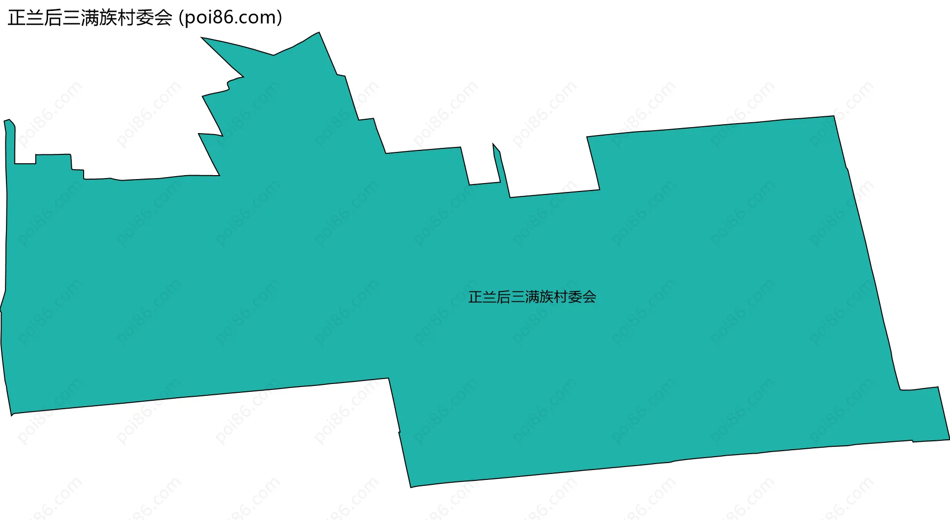 正兰后三满族村委会边界地图
