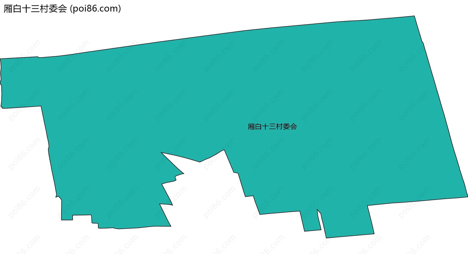 厢白十三村委会边界地图
