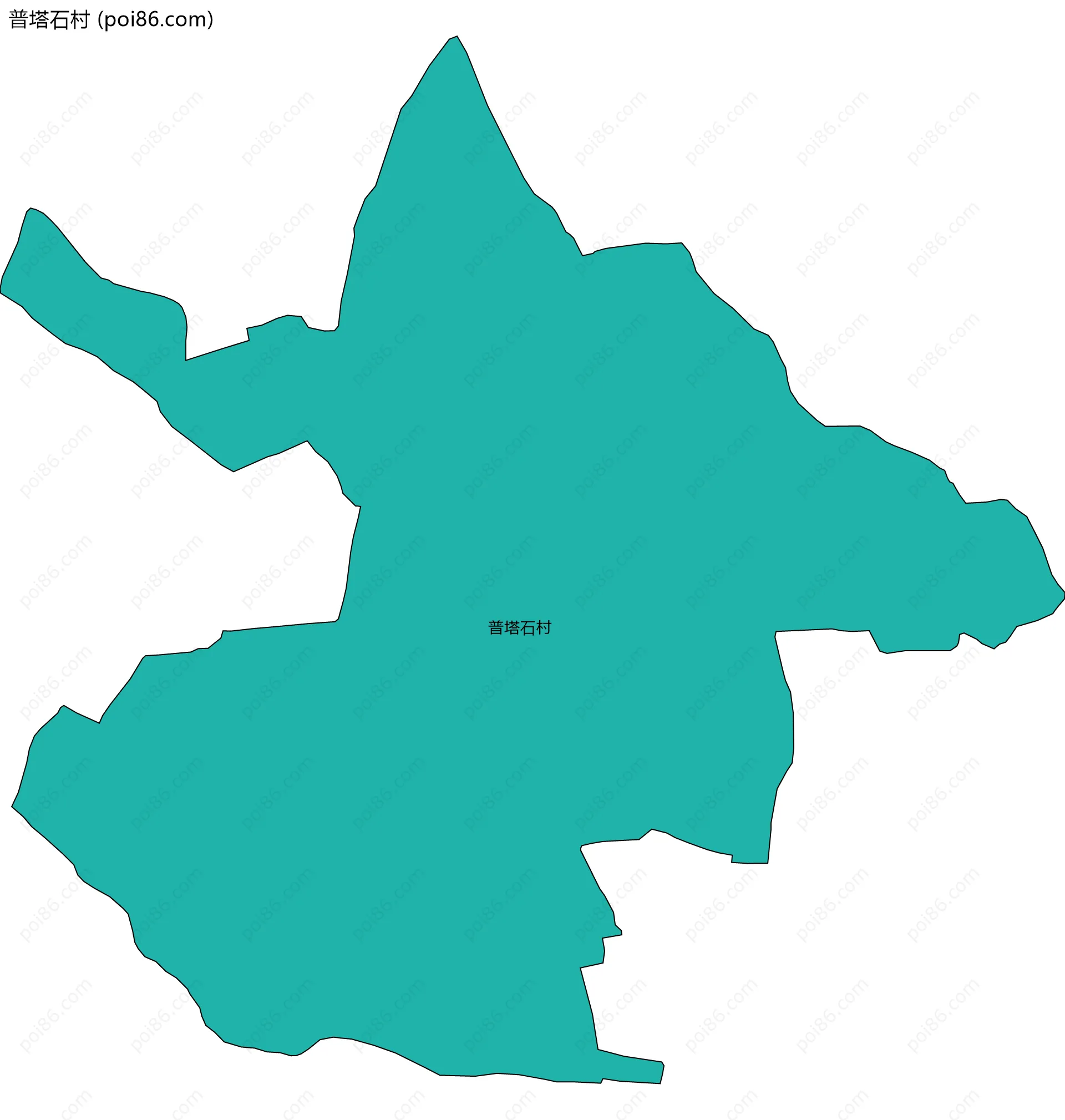 普塔石村边界地图